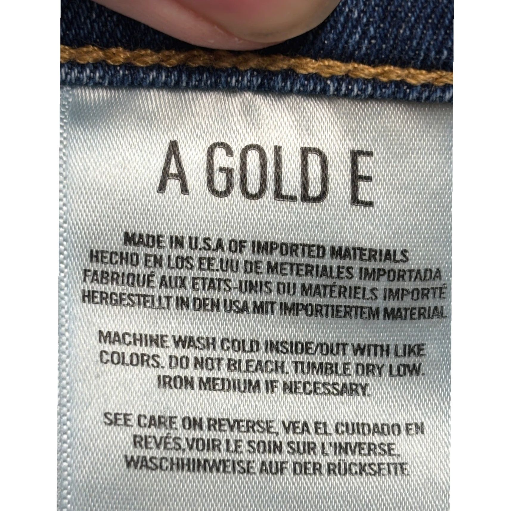 Agolde AGOLDE Jeans Women Medium Blue Denim Zip Button 5-Pocket Slim Rise Mid 27 Waist 27x26 Skinn y Crop Distressed Casual Type: Jeans Size 27" / US 4 / IT 40 - 5 Thumbnail