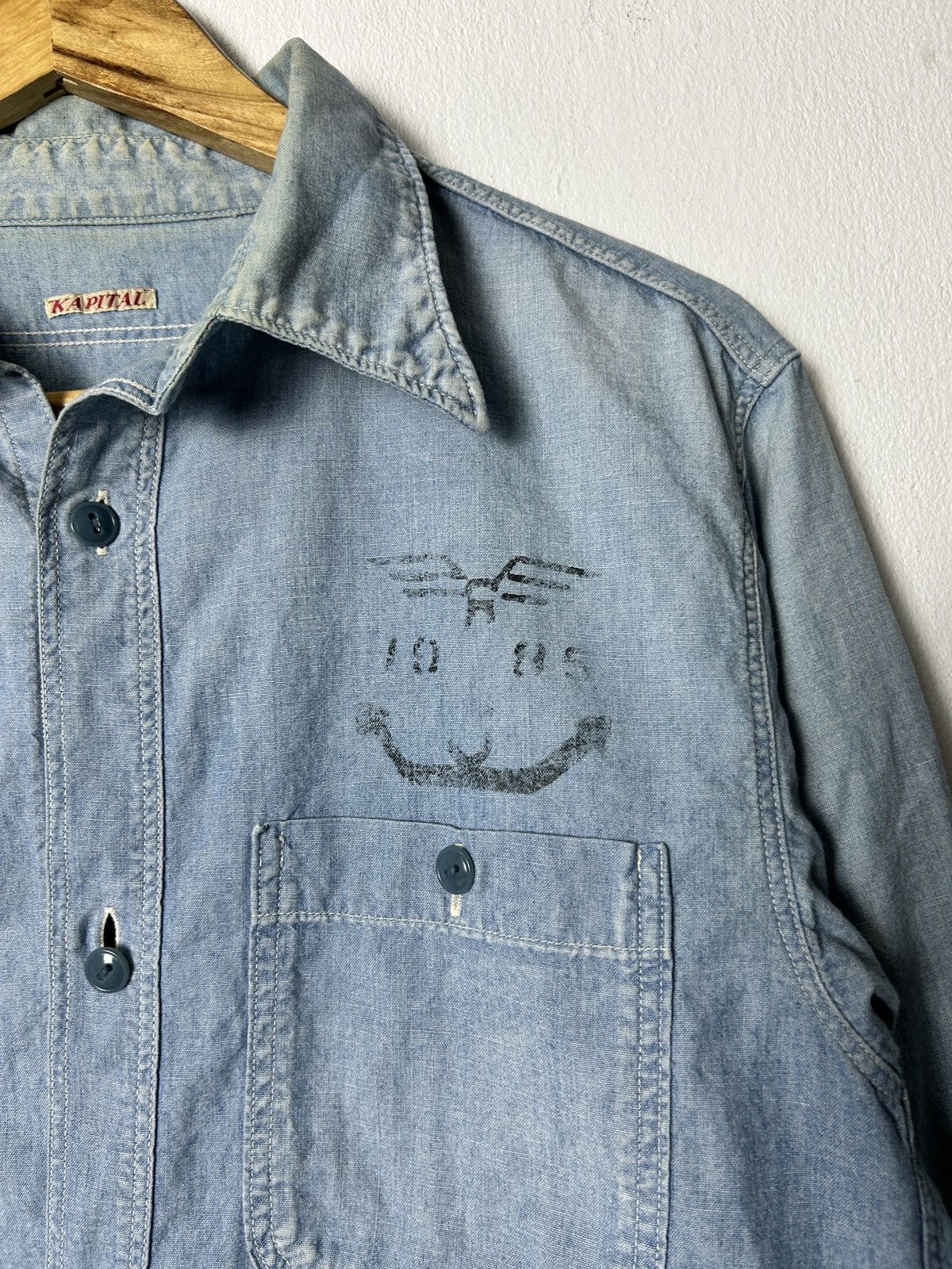 Kapital Kapital 1985 western indigo button shirt Size US M / EU 48-50 / 2 - 2 Thumbnail