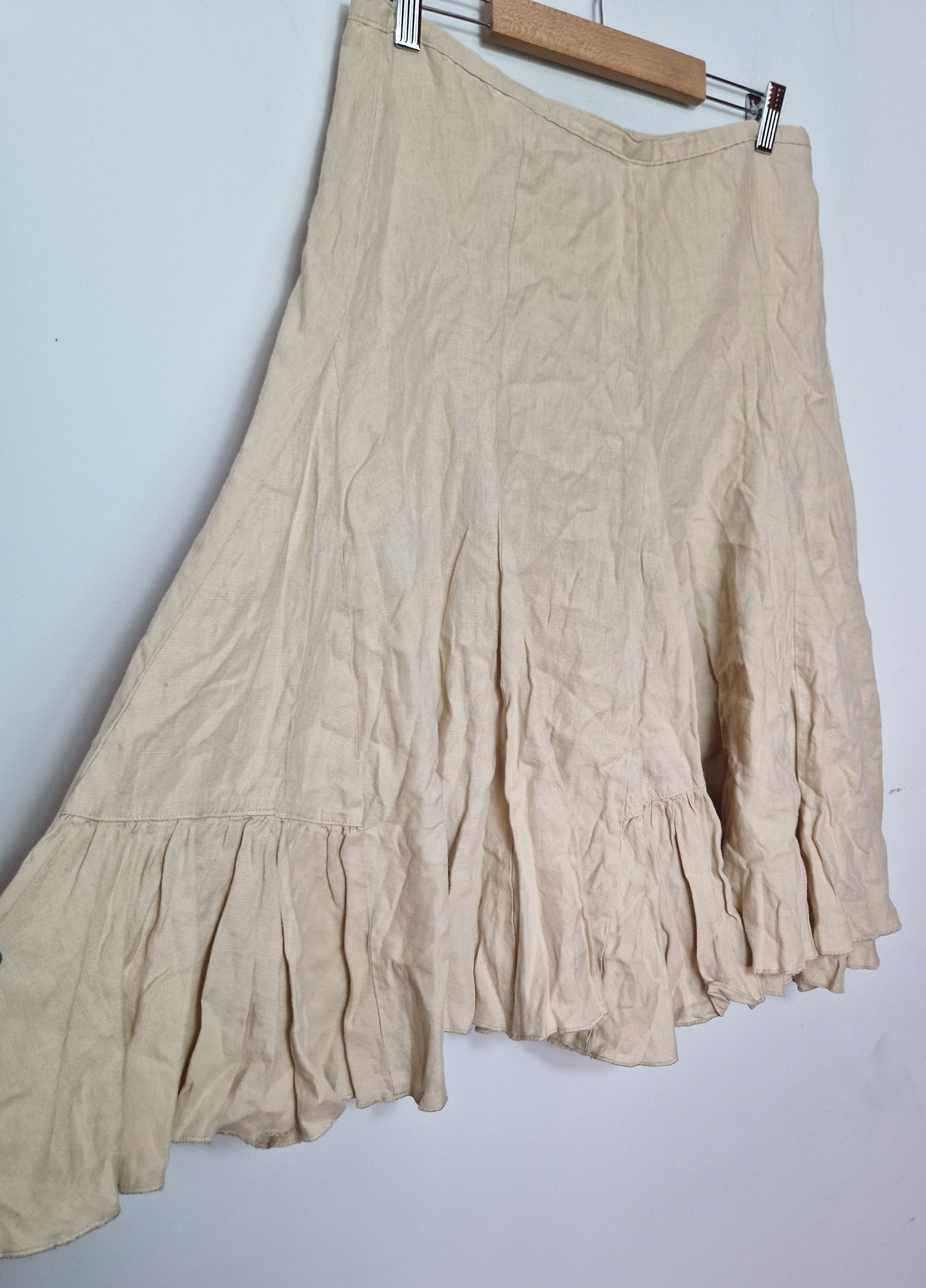 Vintage vintage amazing flared linen skirt avant garde japanese Size 28" / US 6 / IT 42 - 10 Thumbnail