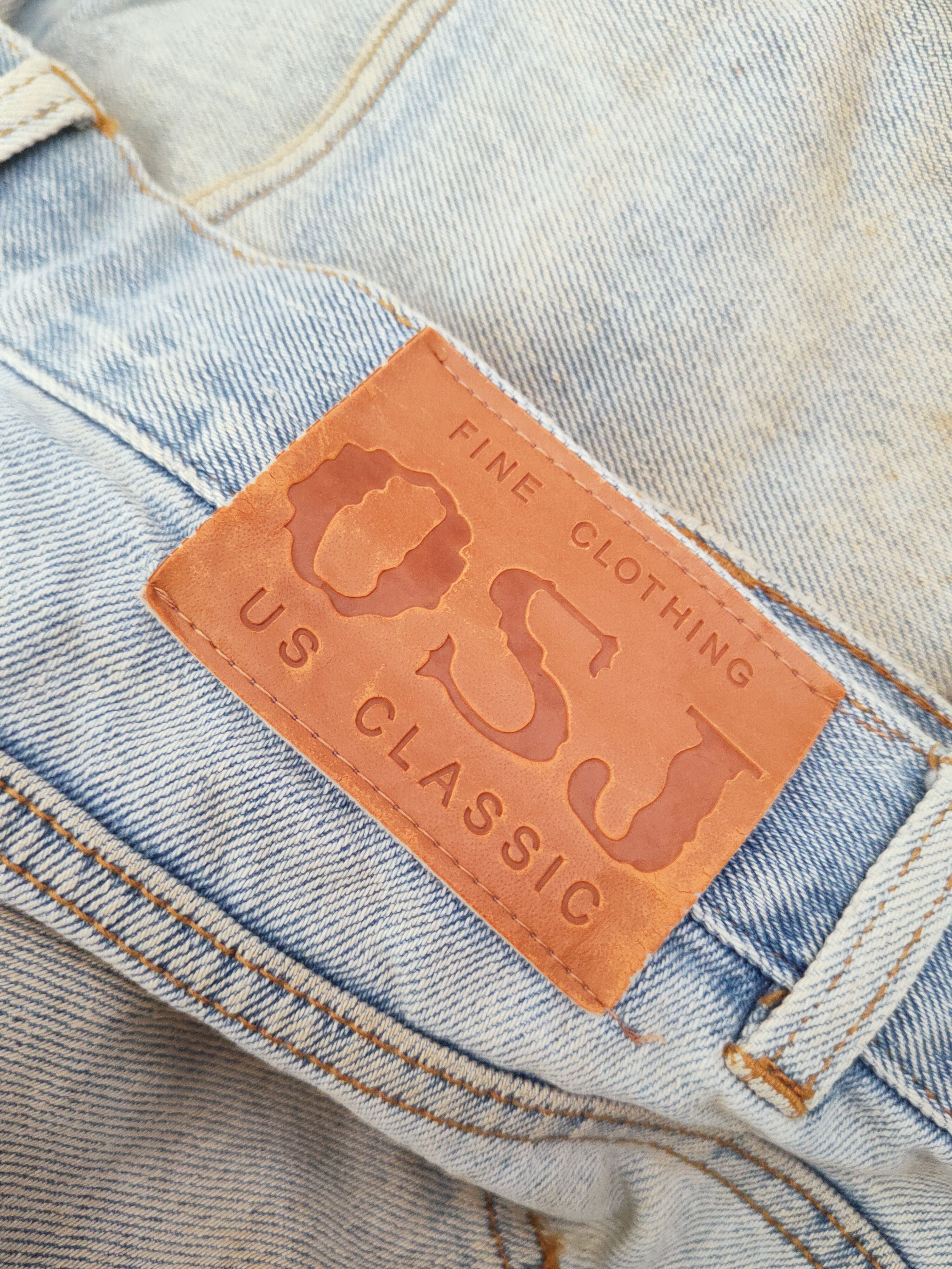 Japanese Brand OSJ Blue Faded Distressed Ripped Jeans #W690 Size US 36 / EU 52 - 13 Thumbnail
