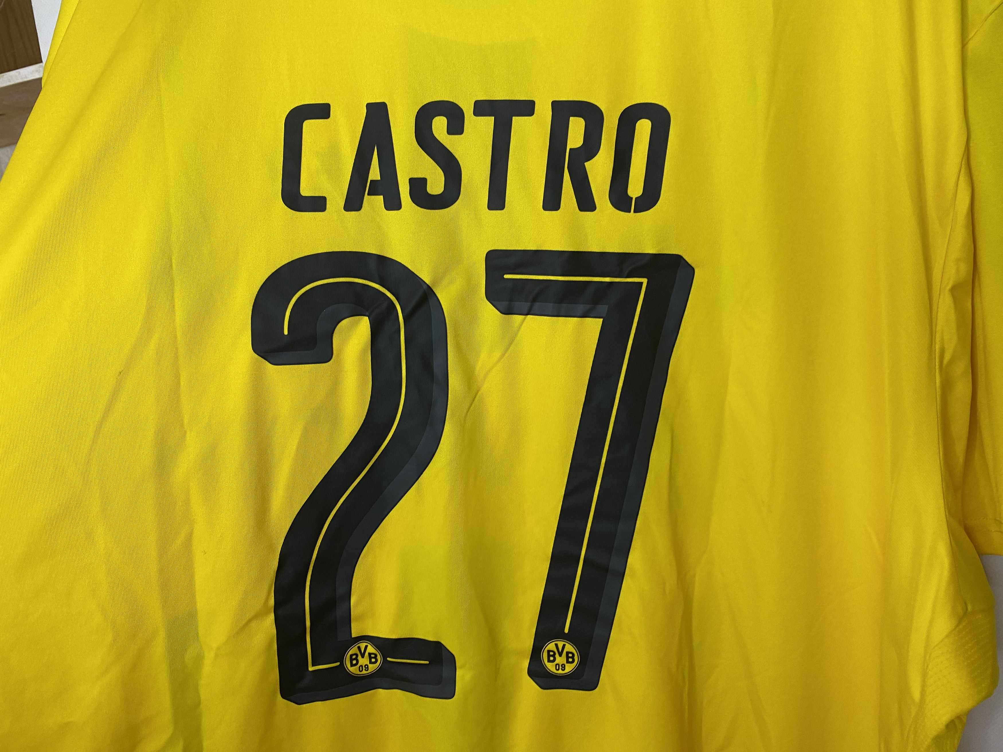 Puma CASTRO #27 BORUSSIA DORTMUND 2016 HOME FOOTBALL SHIRT SOCCER Size US XXL / EU 58 / 5 - 3 Thumbnail
