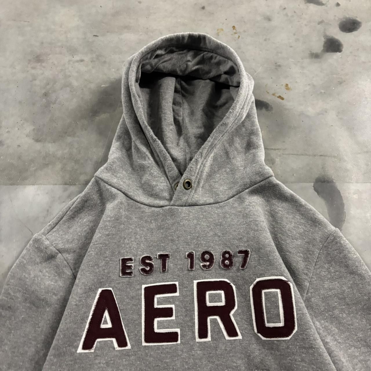 Aeropostale Crazy Vintage Y2K/2000s Grey Aeropostale Spellout Skater Essential Hoodie! Size S Size US S / EU 44-46 / 1 - 2 Thumbnail