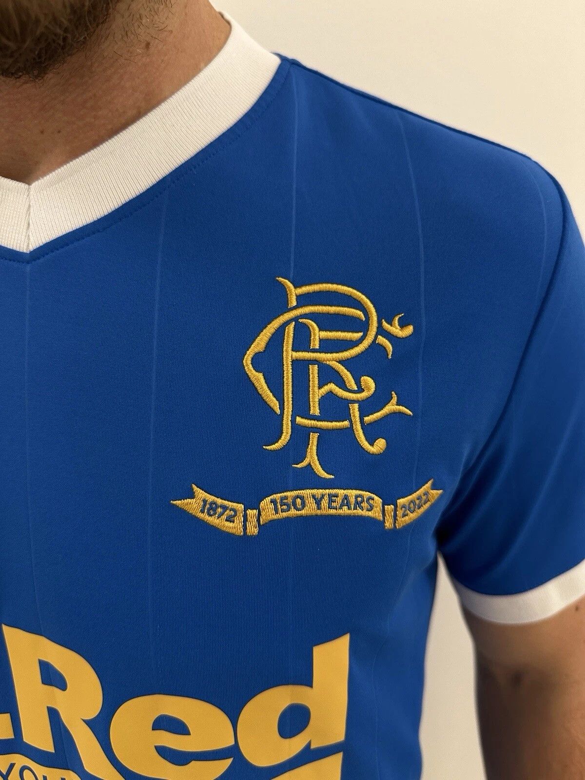 Castore Rangers 2021 2022 Home Jersey Soccer Anniversary 150 Years Size US S / EU 44-46 / 1 - 5 Thumbnail