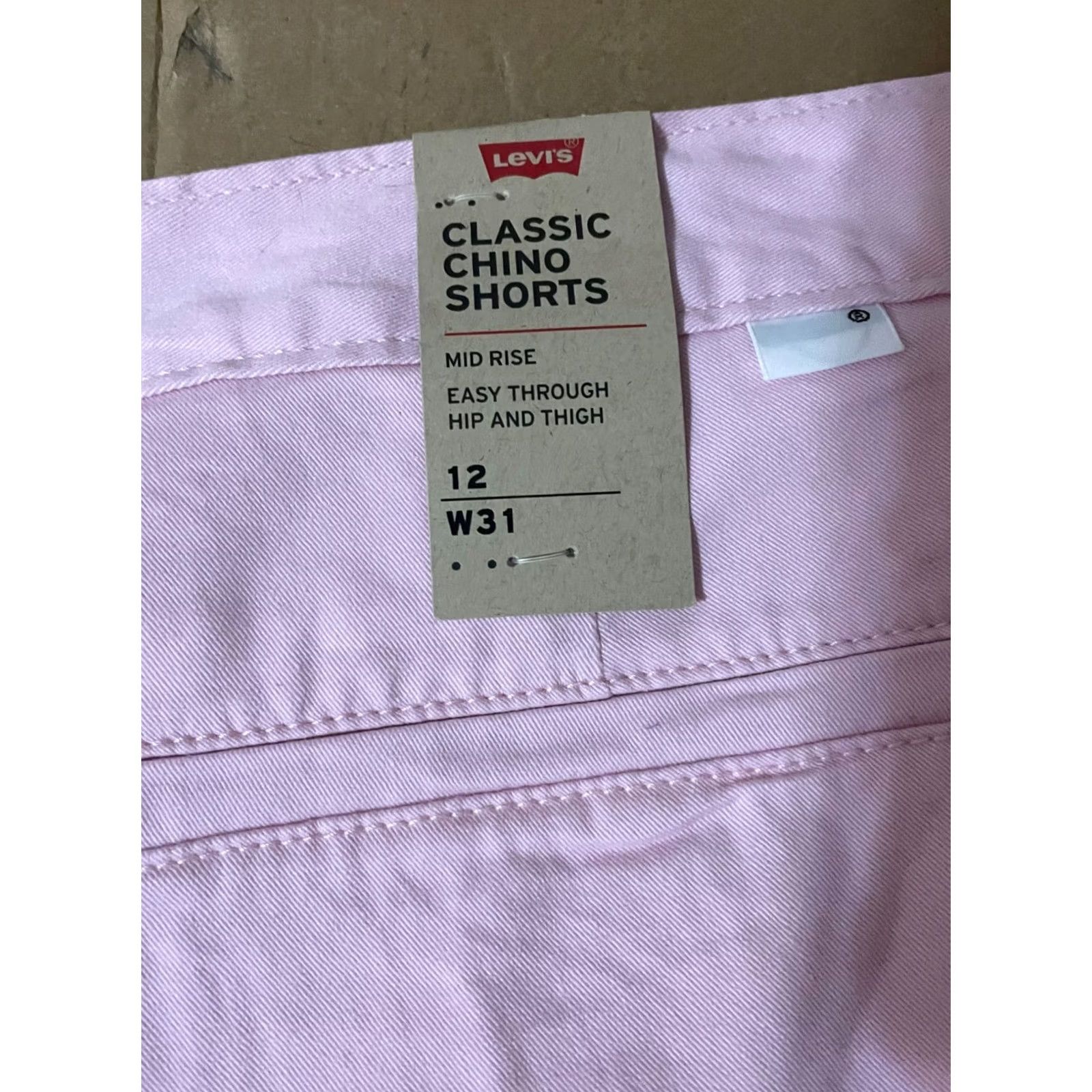 Levi's NWT Levi'S Womens Classic Chino Shorts - Trough Style Mid-Rise Size 24" / US 00 / IT 34 - 4 Thumbnail