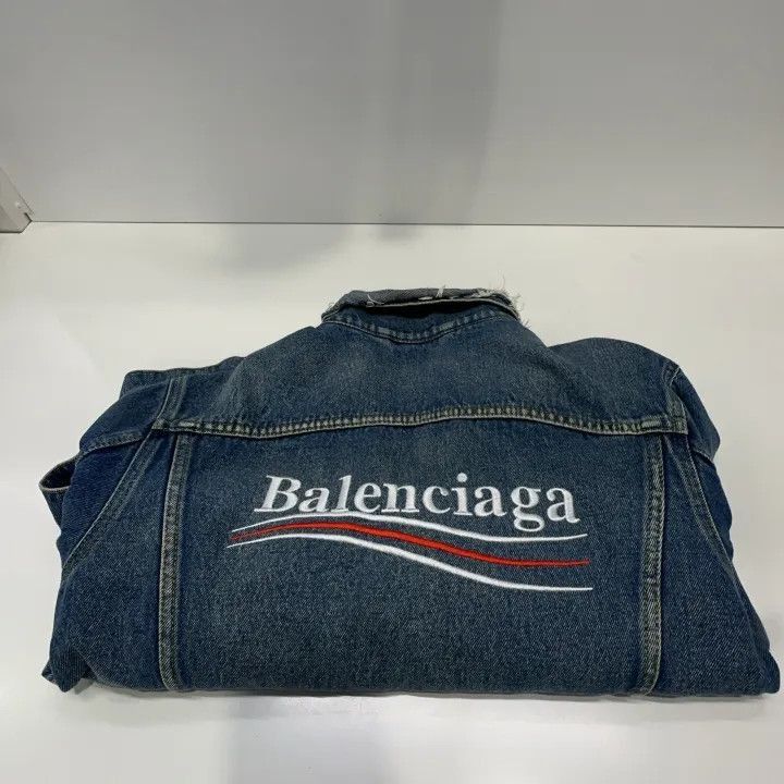 Balenciaga Balenciaga Balenciaga Blue Long Sleeve Denim Jacket -2507 Size US L / EU 52-54 / 3 - 9 Thumbnail