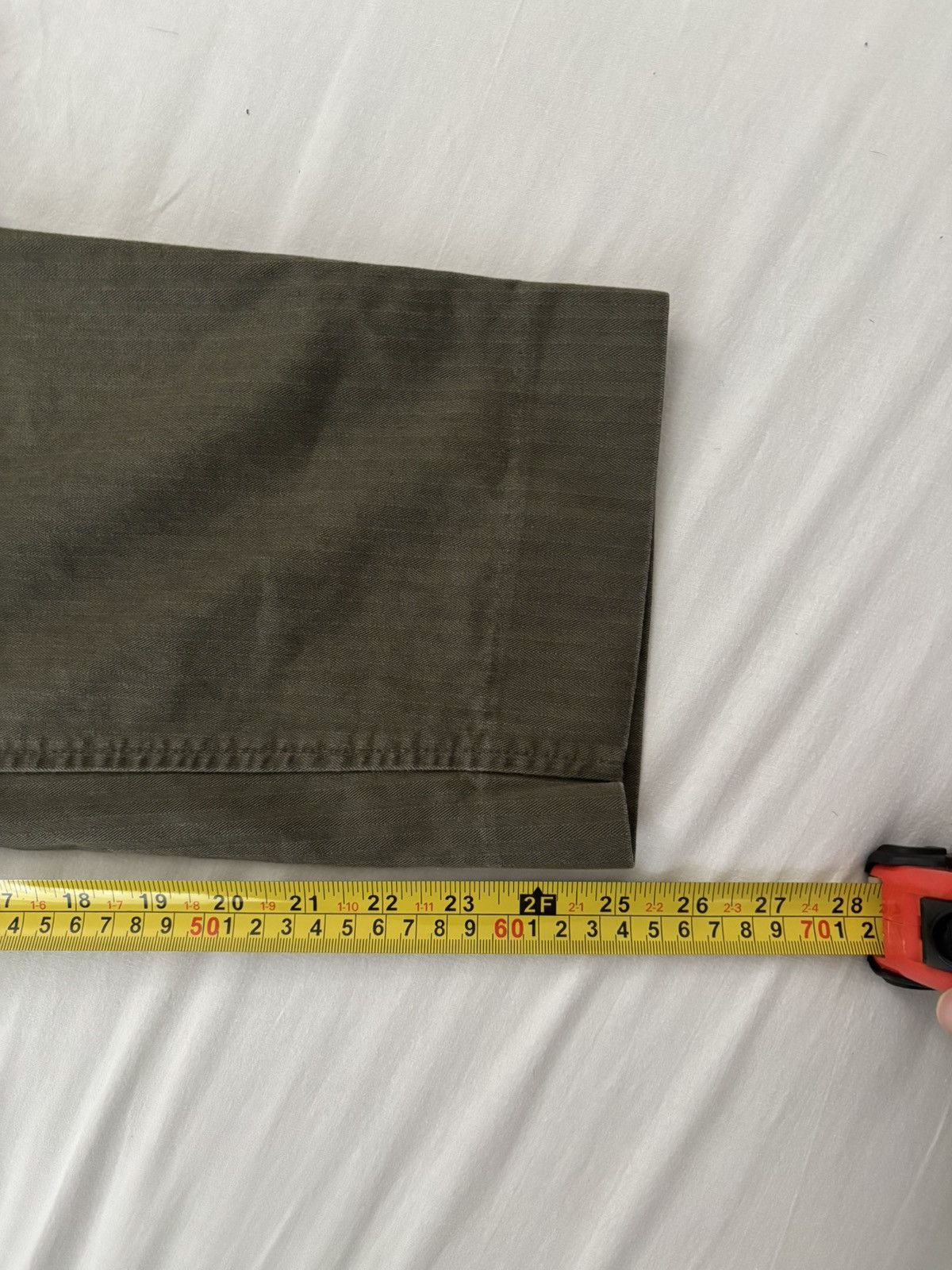 Abercrombie & Fitch Abercrombie & Fitch Pull-On Herringbone Trouser Olive XS Men Size US 26 / EU 42 - 3 Thumbnail