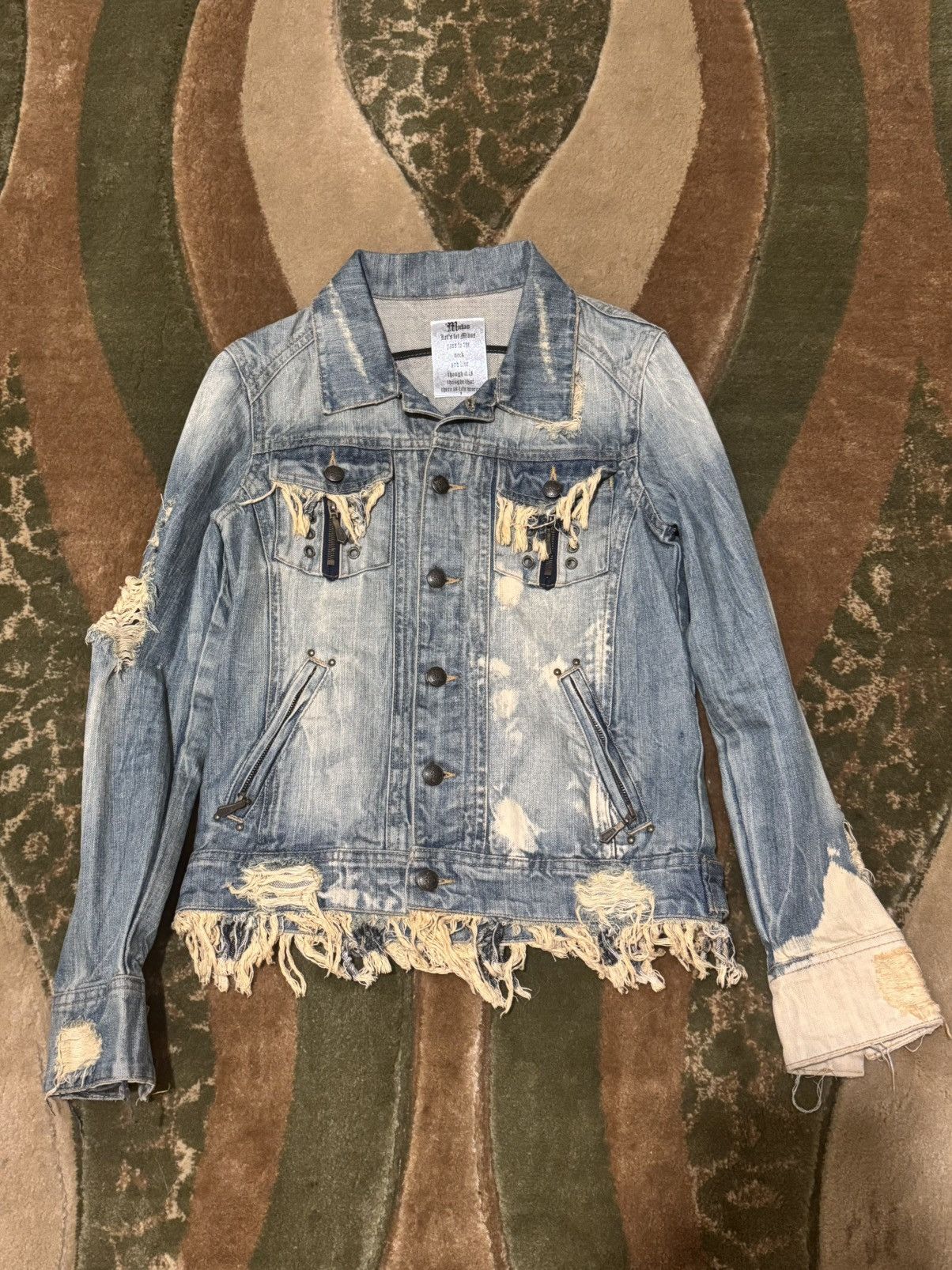 Tornado Mart Midas Distressed Denim Jacket Size US S / EU 44-46 / 1 - 2 Thumbnail