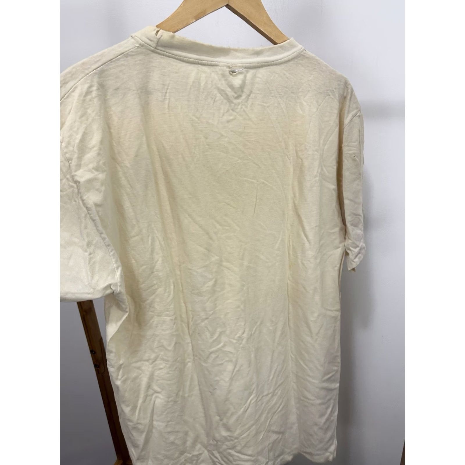 Vintage VTG Sailors Song Ken Kesey Signed T-Shirt Distressed Cream L Mens XP? Size US XL / EU 56 / 4 - 4 Thumbnail