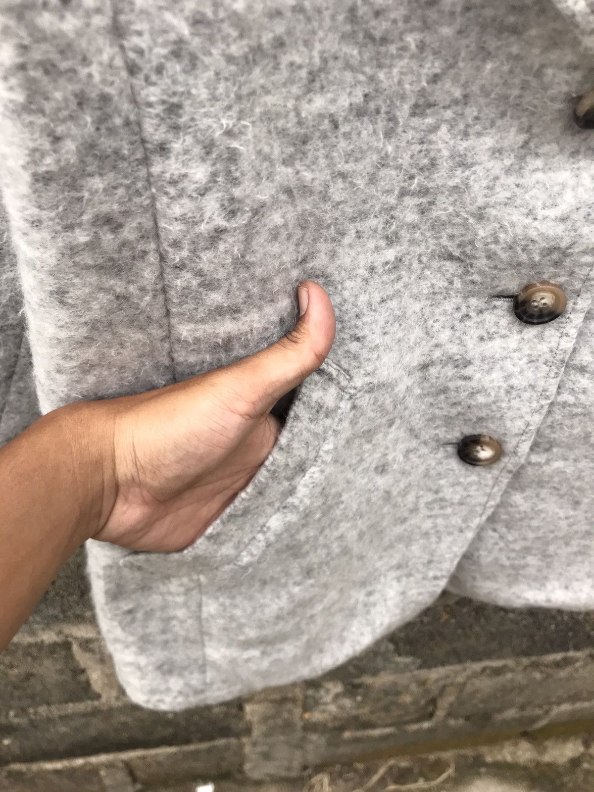 Benetton × United Colors Of Benetton 🌟Stile Benetton Wool Coat Jacket Size S / US 4 / IT 40 - 6 Thumbnail