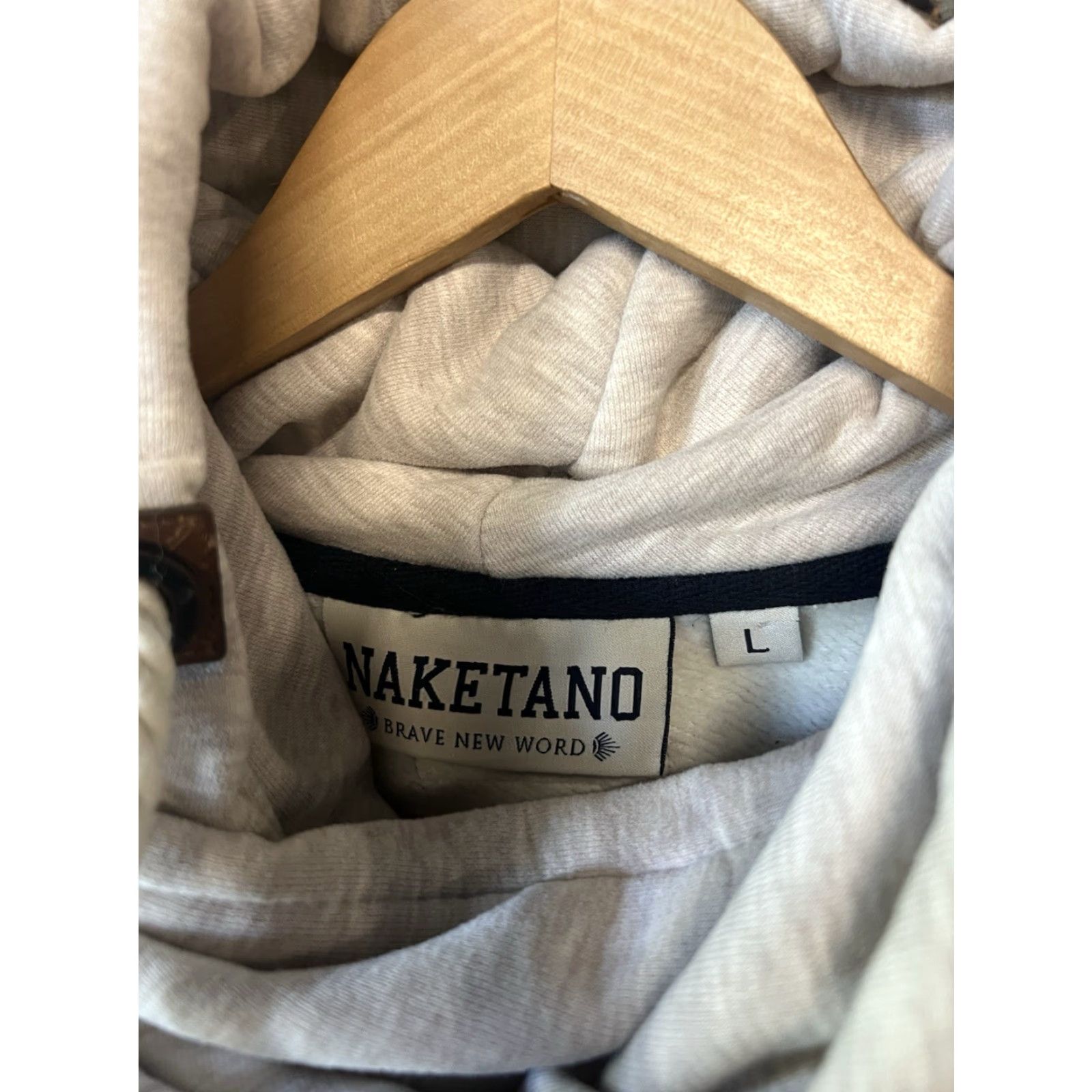 Vintage VINTAGE Naketano Hoodie Womens M Sweatshirt Gray Pink Brave New World Size M / US 6-8 / IT 42-44 - 3 Thumbnail