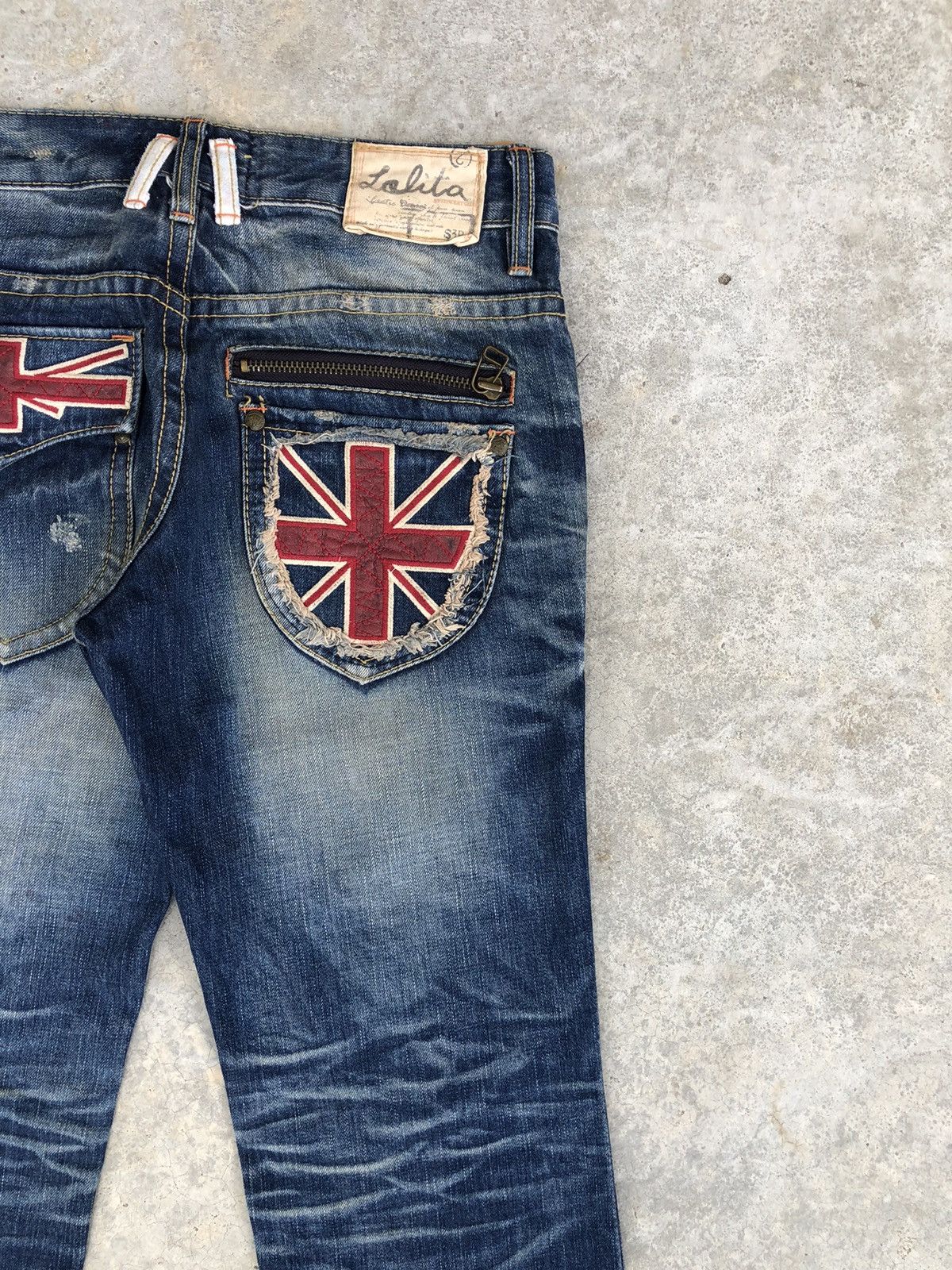 Japanese Brand Yoshitomo Nara Lolita Distressed Jeans Punk Style Blue Size US 31 - 10 Thumbnail