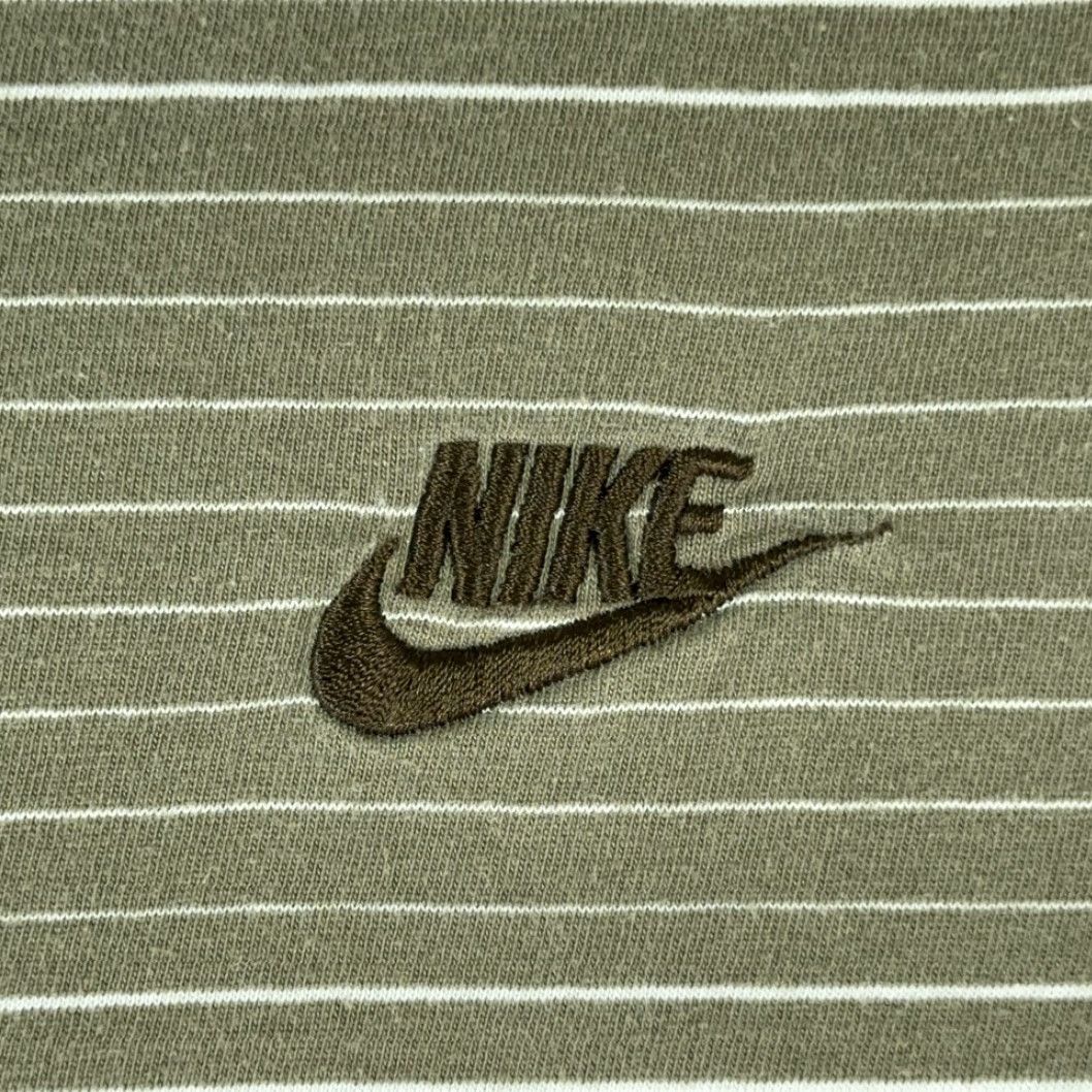 Nike Nike Polo Shirt Adult XL Brown Striped Swoosh Y2K Chest 23.5 Length 30 Short Sleeve Cool 2000s Nike Sportswear Mens Polo Shirt Brown Striped Swoosh Size US XL / EU 56 / 4 - 4 Thumbnail