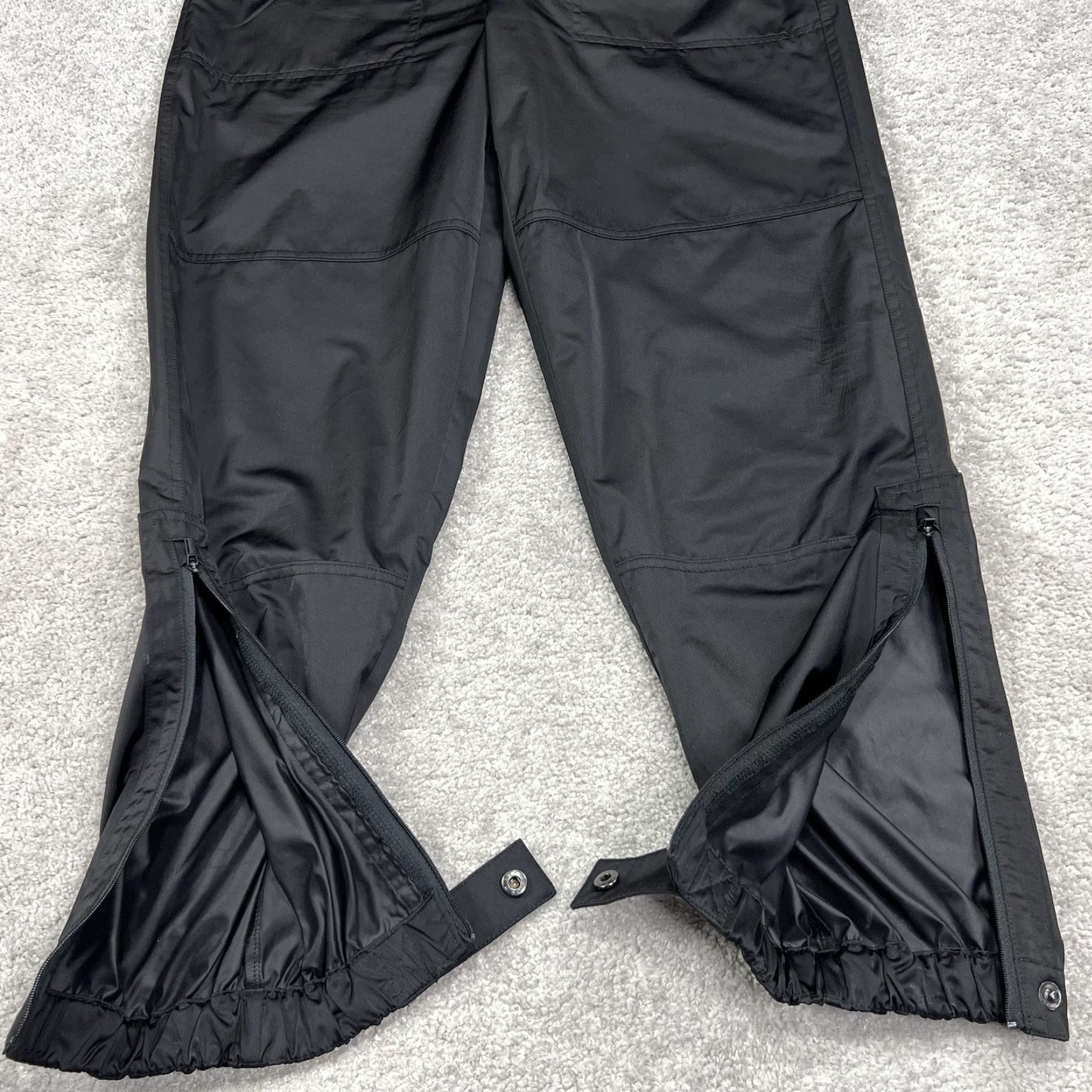 Athleta Athleta Radiant Jogger Pants Womens 6 Black Satin Tapered Athleisure Travel Ankle Zip Inseam 28” Size 28" / US 6 / IT 42 - 6 Thumbnail