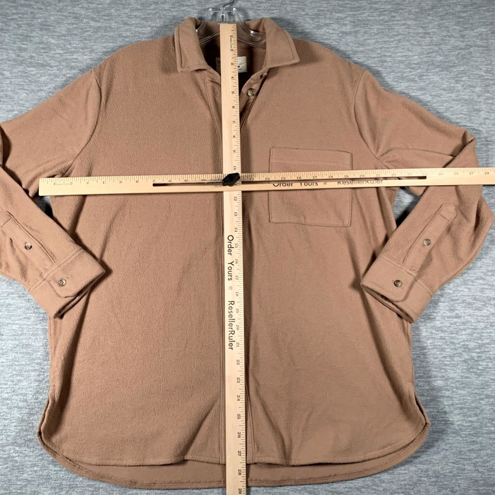 Madewell Madewell MWL Shirt Womens Small Beige Fleece Tunic Button Front Long Sleeve Size S / US 4 / IT 40 - 6 Thumbnail