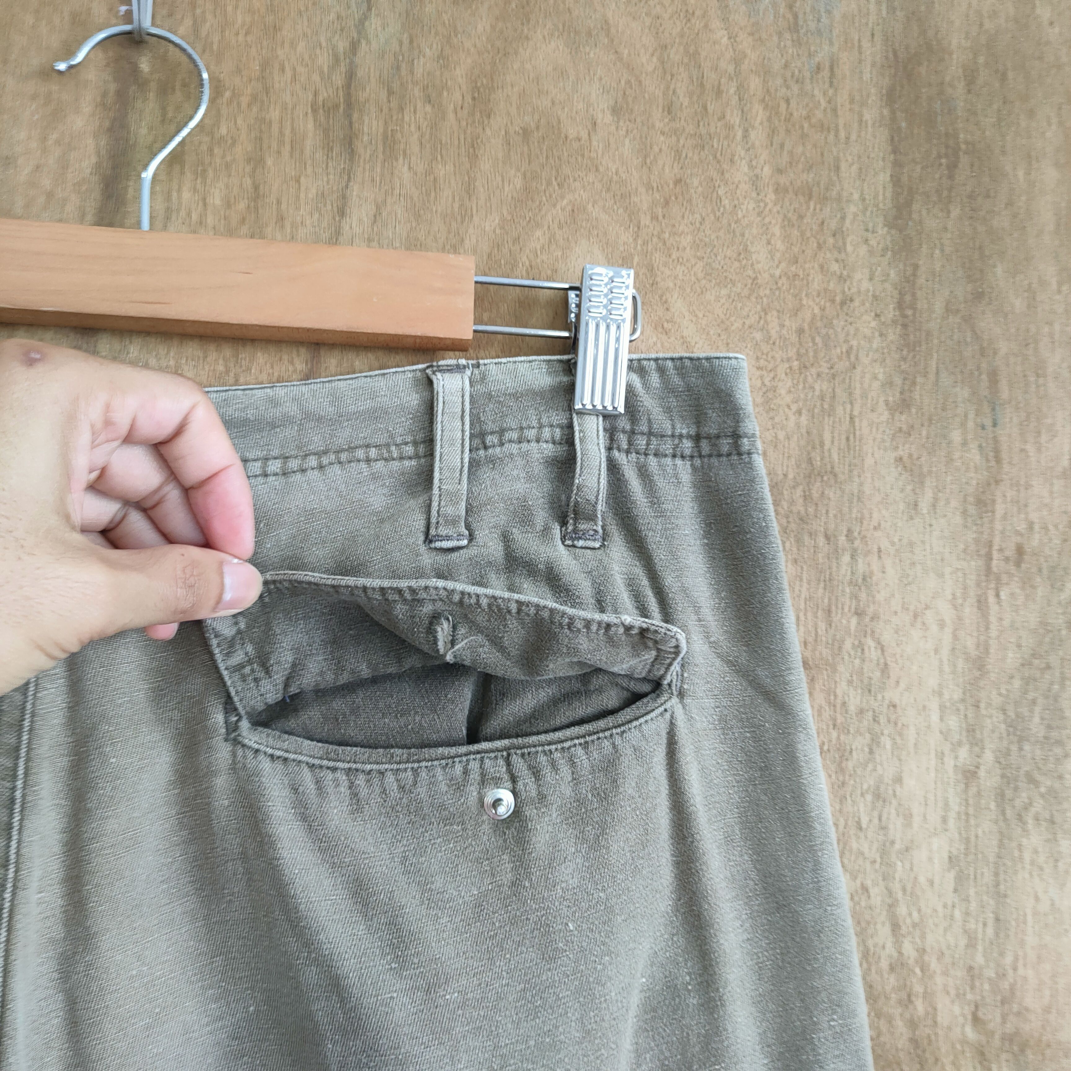If Six Was Nine × Japanese Brand SIX STAR DOUBLE KNEE FADED CARGO PANTS Size US 33 - 10 Thumbnail