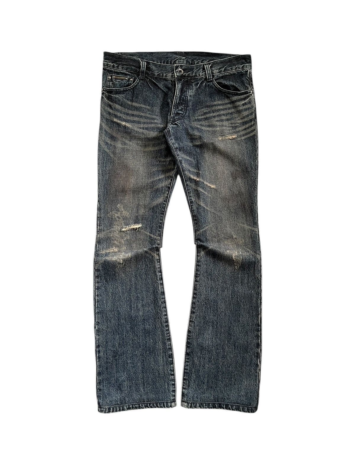 5351 POUR LES HOMMES 5351 Pour Les Homme Distressed Flare Denim Size US 35 - 4 Thumbnail