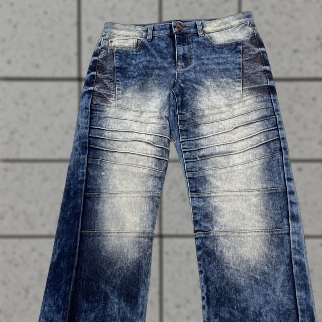 Southpole SOUTHPOLE Jeans Men 32x31 Y2k Streetwear Acid Fade Wash Blue Hip Hop Moto Denim Jeans Size US 33 - 1 Thumbnail