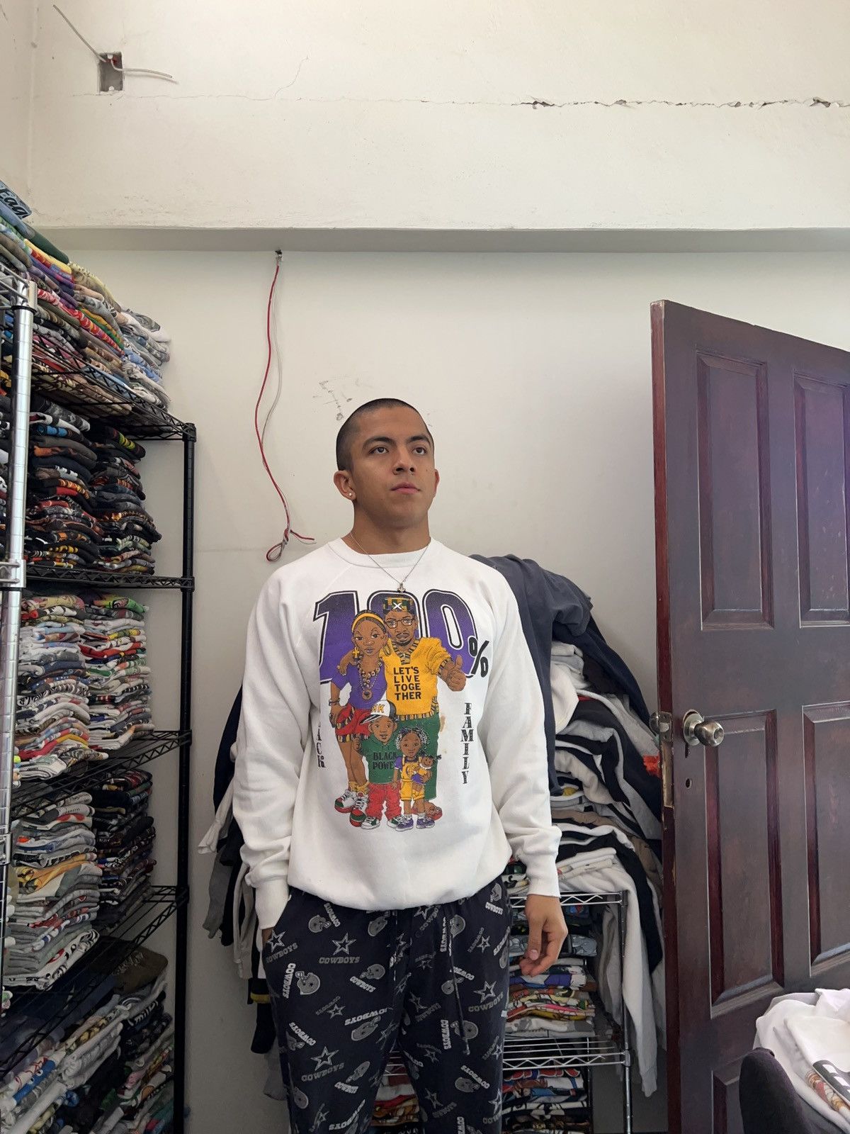 Rap Tees 90s 100% Black Family Crewneck Million March Size US XL / EU 56 / 4 - 2 Thumbnail