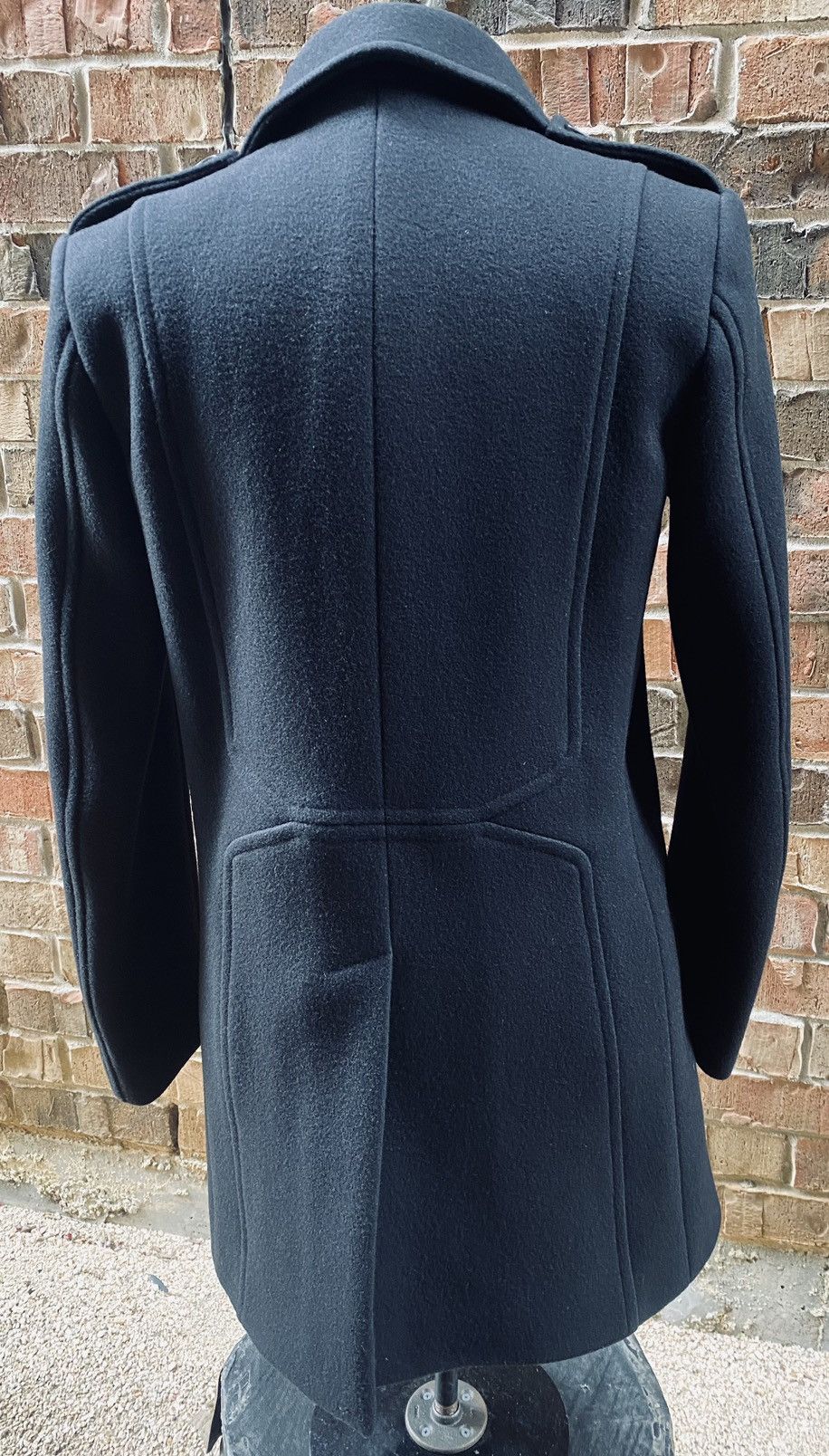 Dior Dior Homme 🇮🇹 x Hedi Slimane Navy Felted Wool Peacoat 48 NWT Size US M / EU 48-50 / 2 - 4 Thumbnail