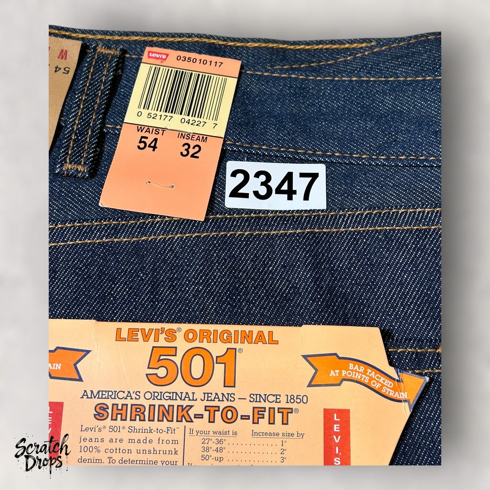 Levi's Vintage Levi’s 501xx Shrink-to-Fit Jeans USA W58 L34 501 NWT Size US 42 / EU 58 - 6 Thumbnail