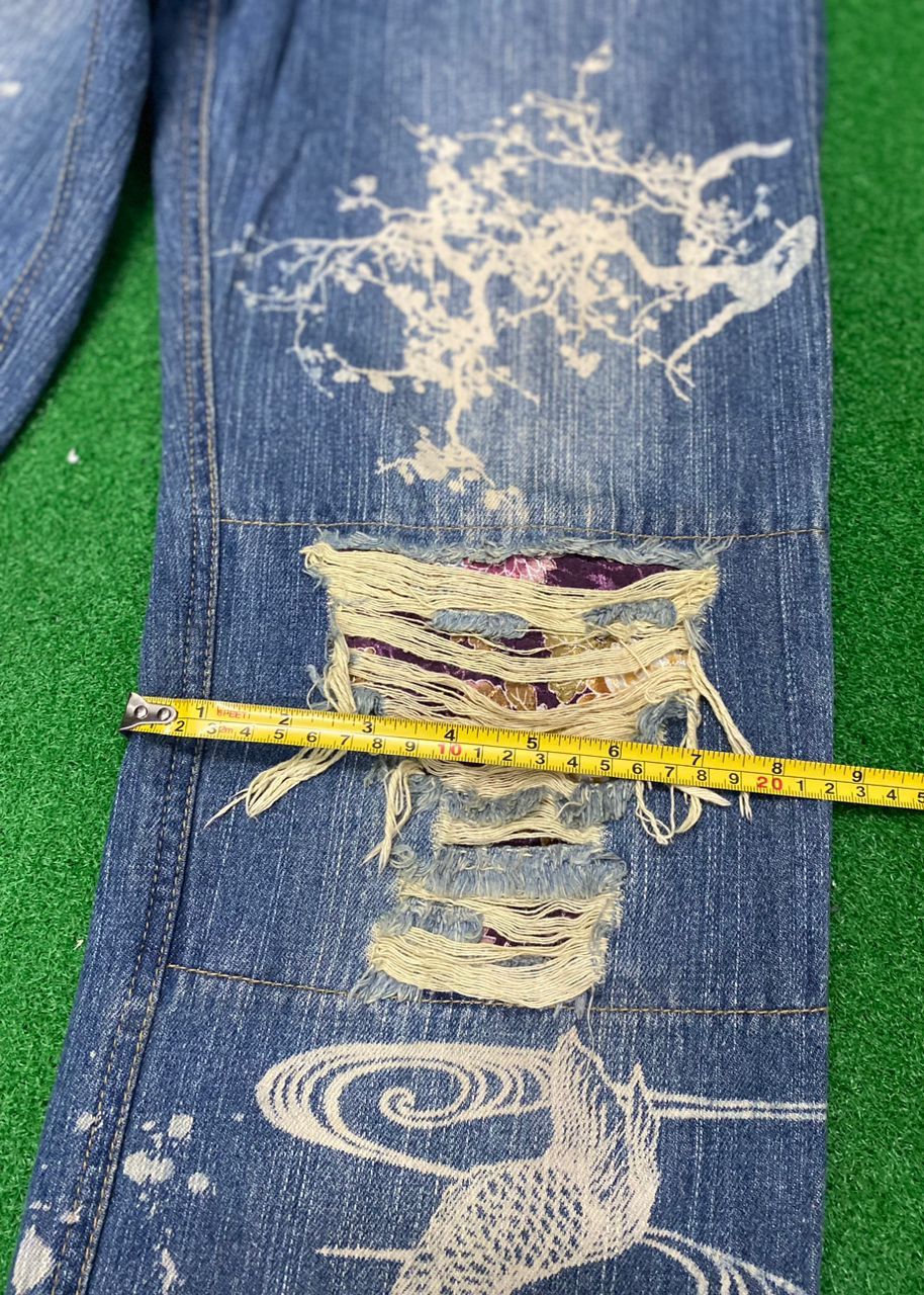 If Six Was Nine WORLD JEANS INTERNATIONAL SUKARJAN FISH KOI DESIGN DENIM Size US 30 / EU 46 - 13 Thumbnail