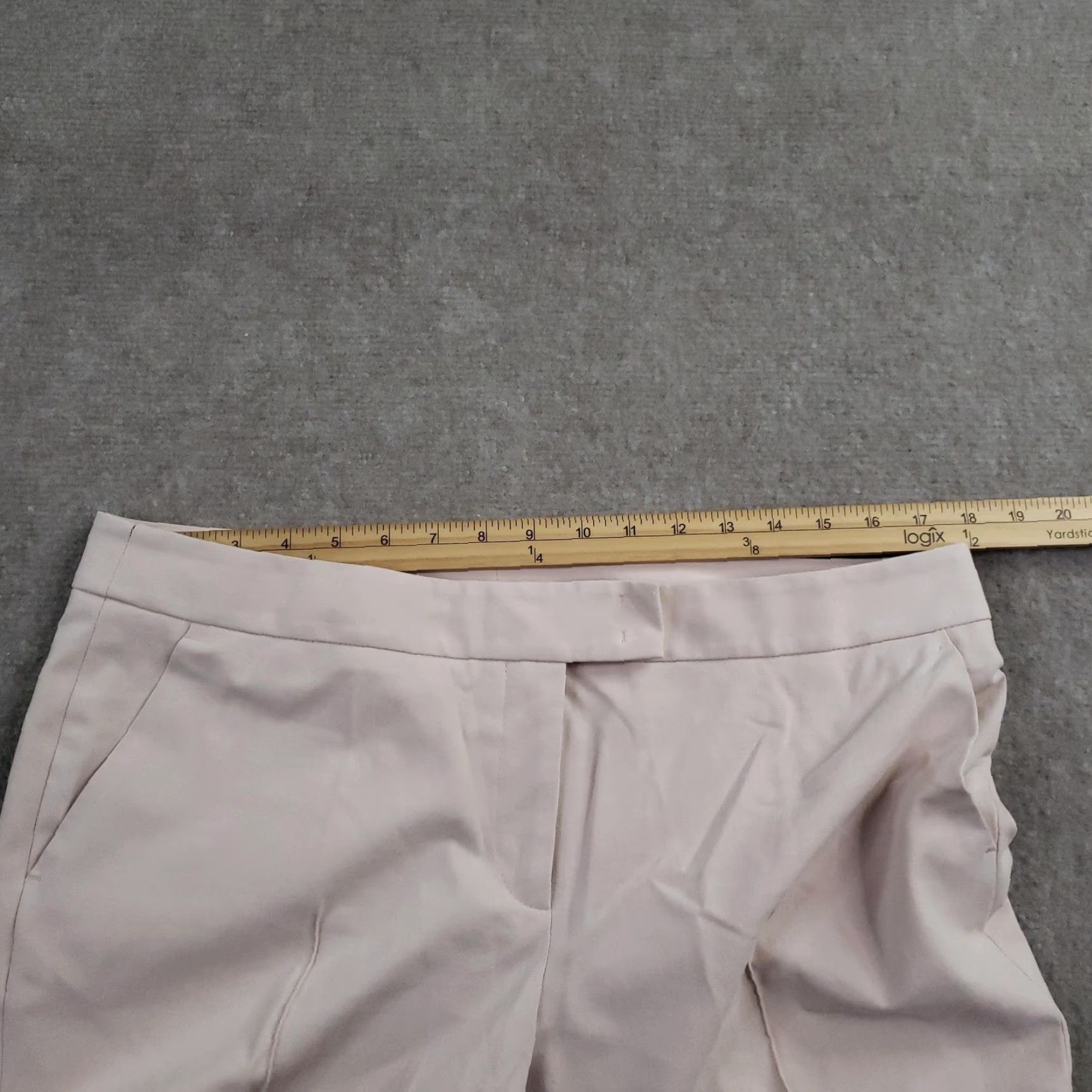Vintage Akris Punto Dress Pants Womens 10 Pink Twill Pockets Slim Straight Office Business Size 32" / US 10 / IT 46 - 6 Thumbnail