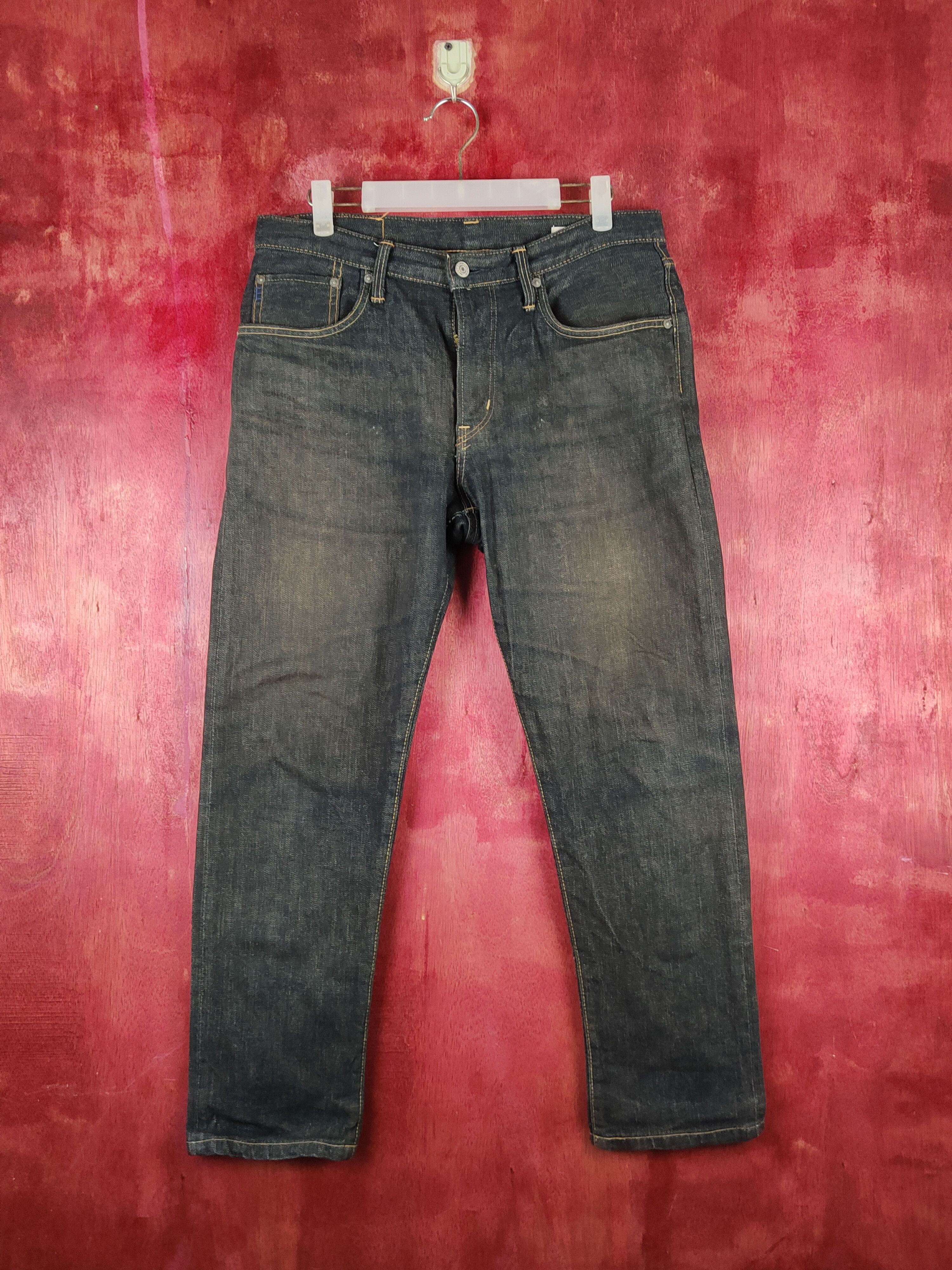 Edwin Edwin Black Distressed Ripped Jeans #S2148 Size US 31 - 1 Thumbnail