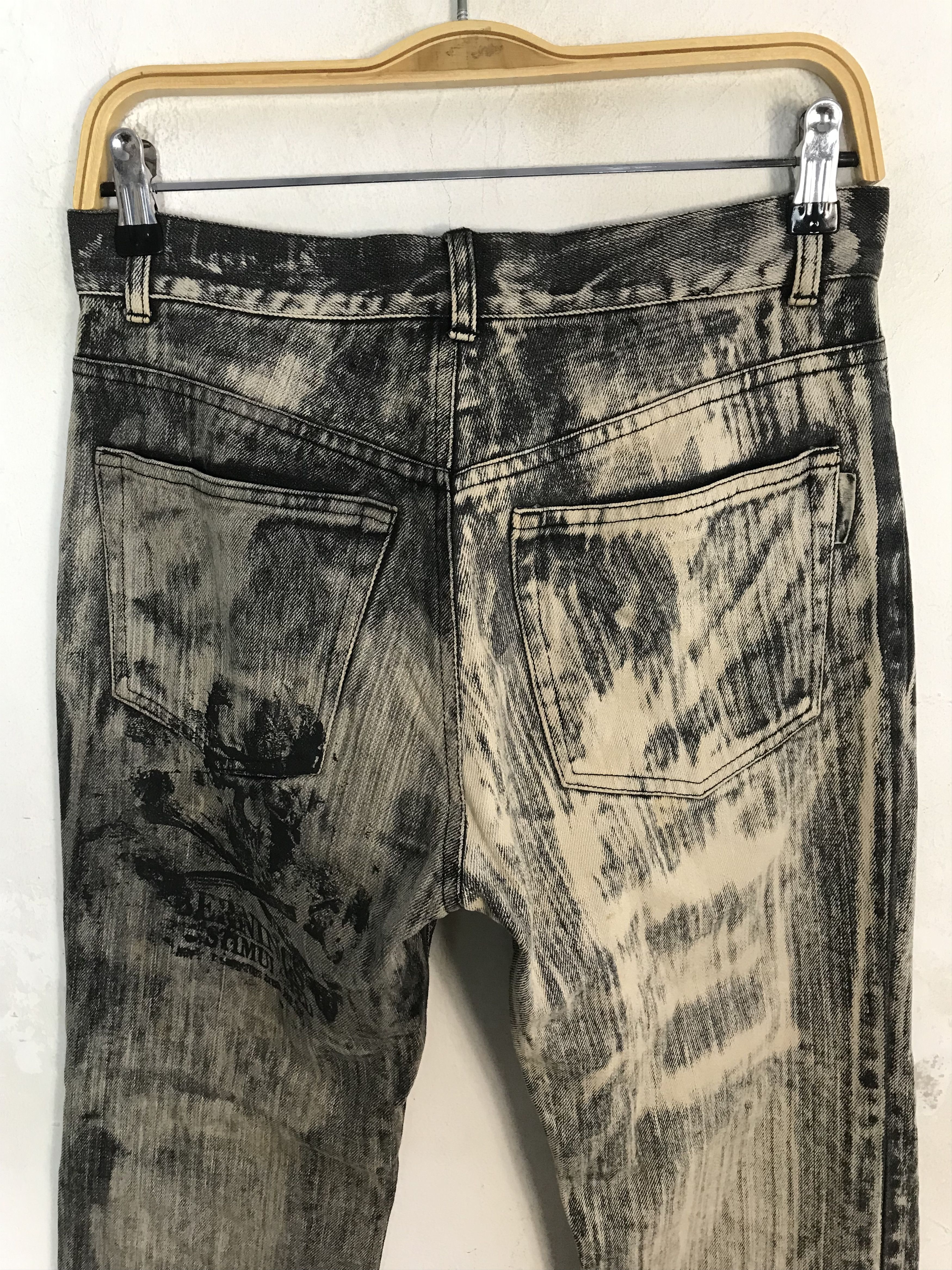 Japanese Brand Japanese Brand Mudwash Jeans Gothic Thrashed Skull Size US 28 / EU 44 - 5 Thumbnail