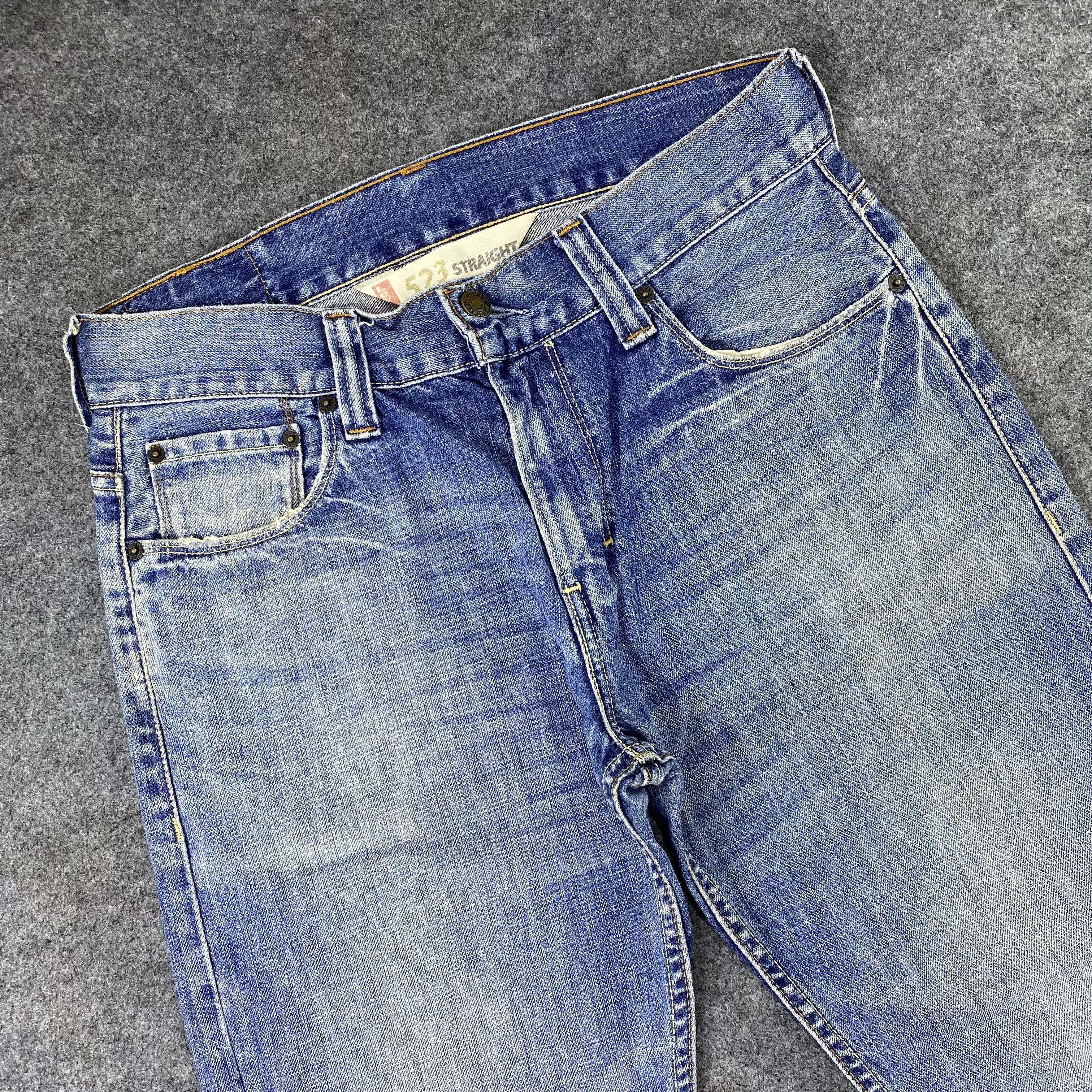 Jean × Levi's × Vintage Vintage Levis 523 Straight Blue Wash Jeans-J1144 Size US 32 / EU 48 - 3 Thumbnail
