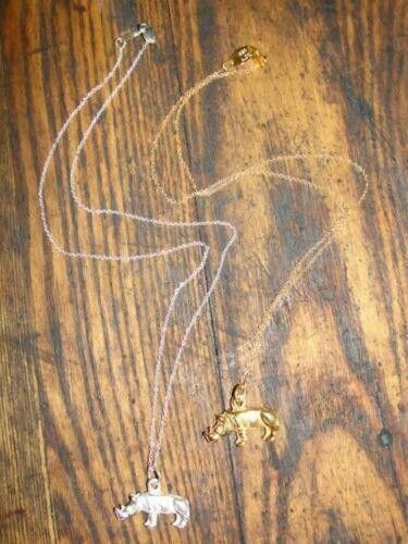 Designer Sterling Silver Rhino Charm Necklace Alberto Juan Size ONE SIZE - 6 Thumbnail