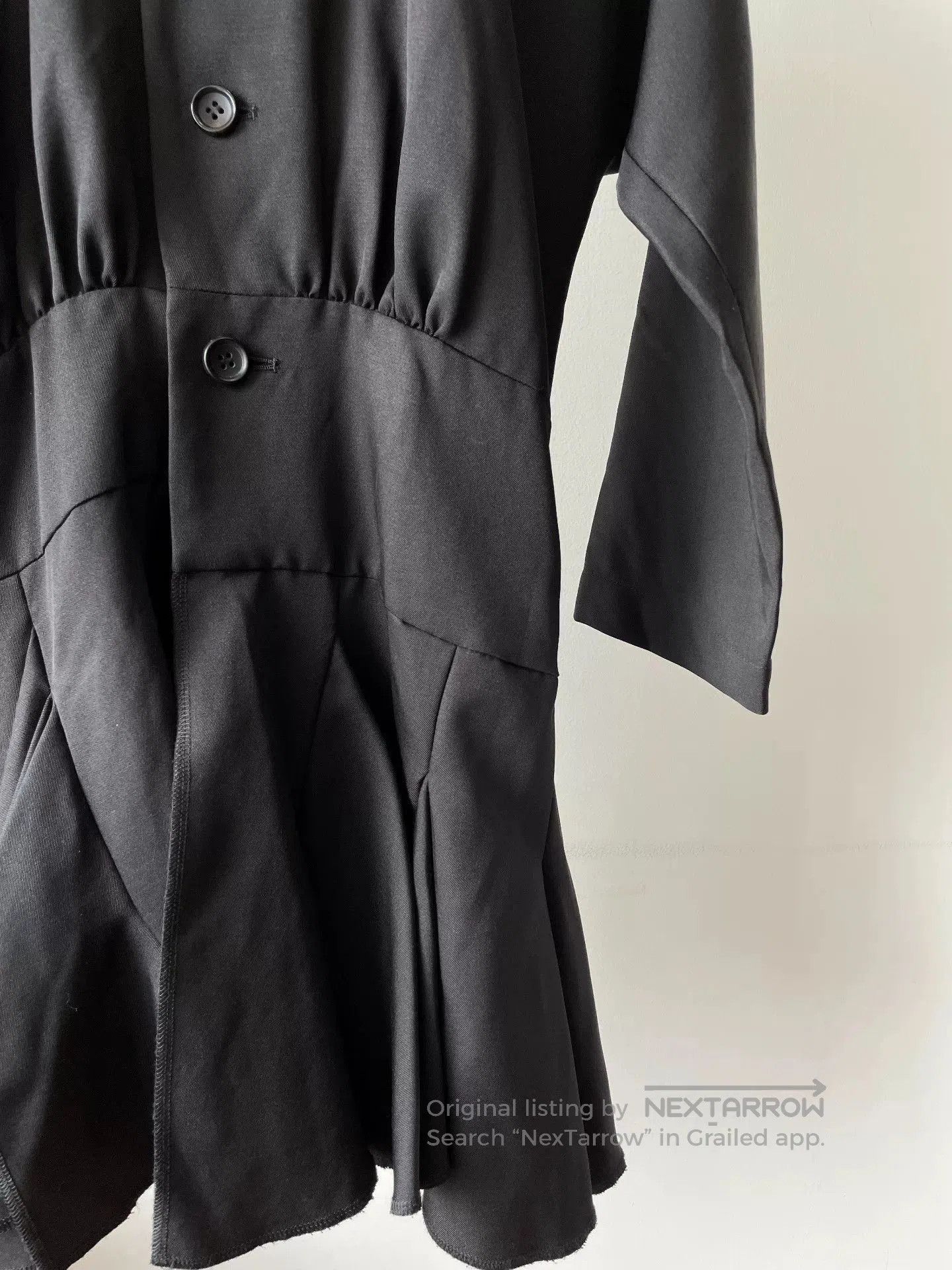 Comme des Garcons Comme des Garçons Black Coat. Size XS / US 0-2 / IT 36-38 - 2 Thumbnail