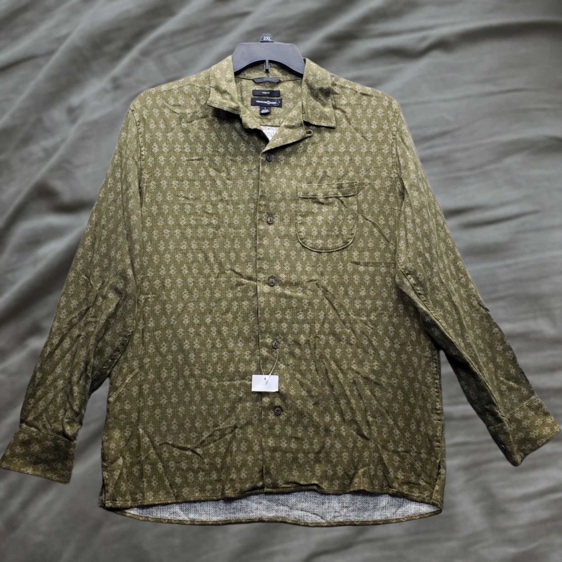 Treasure & Bond Treasure & Bond Shirt Mens L Multicolor Allover Dollar Sign Print Button-Up Size US L / EU 52-54 / 3 - 1 Thumbnail