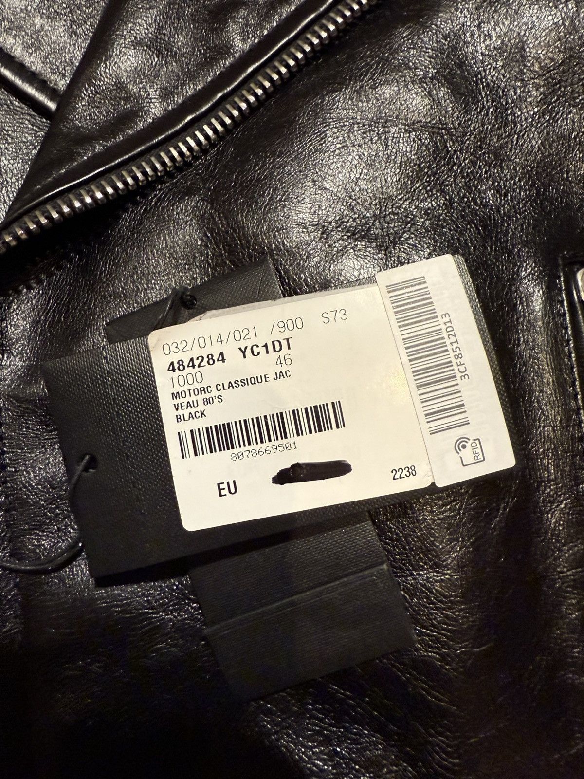 Saint Laurent Paris Saint Laurent oiled calf black leather biker jacket 46 L01 Size US S / EU 44-46 / 1 - 18 Thumbnail