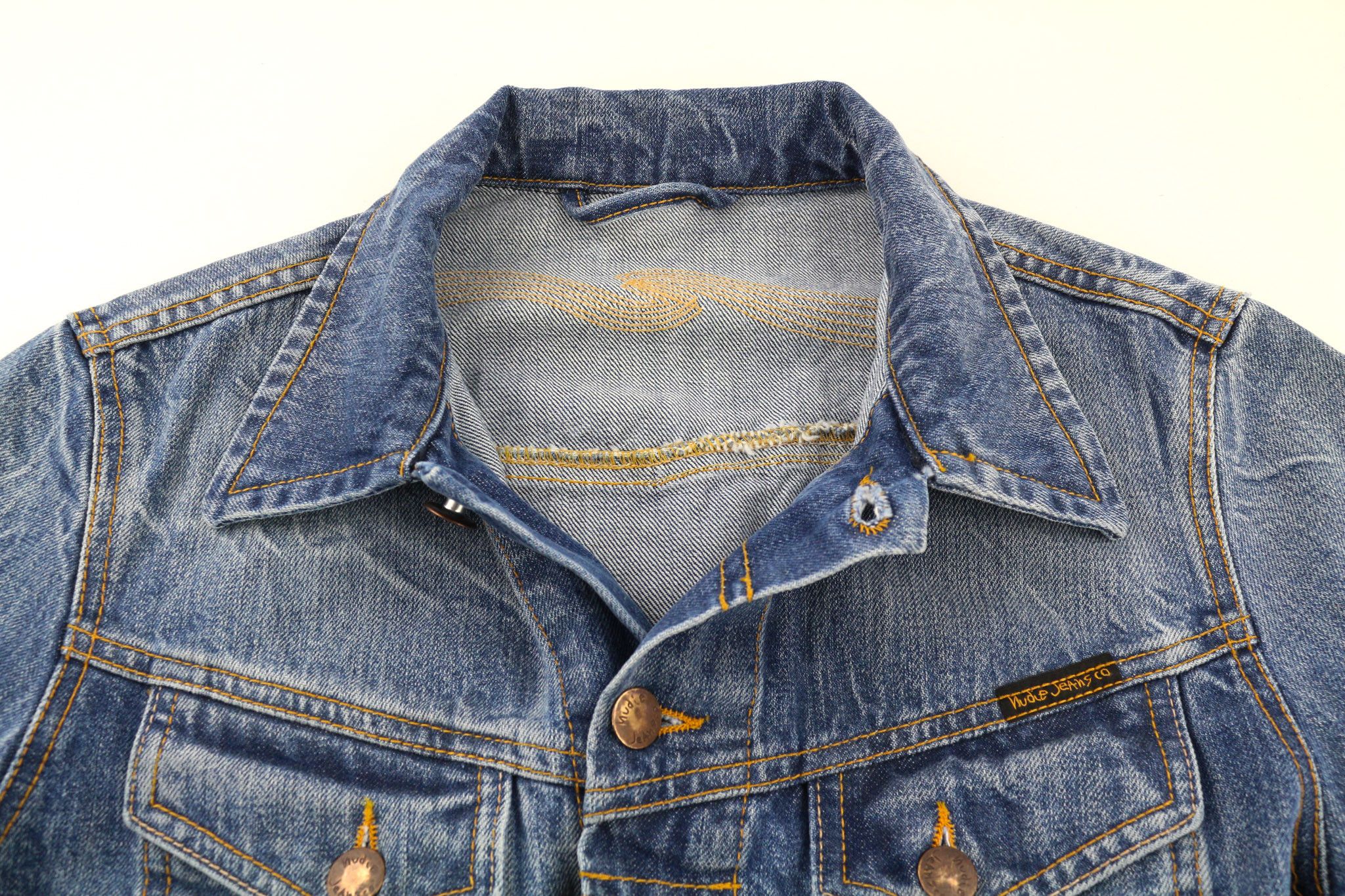 Nudie Jeans CONNY LIGHT VINTAGE S Cotton Denim Blue Jacket 80803 Size US S / EU 44-46 / 1 - 4 Thumbnail