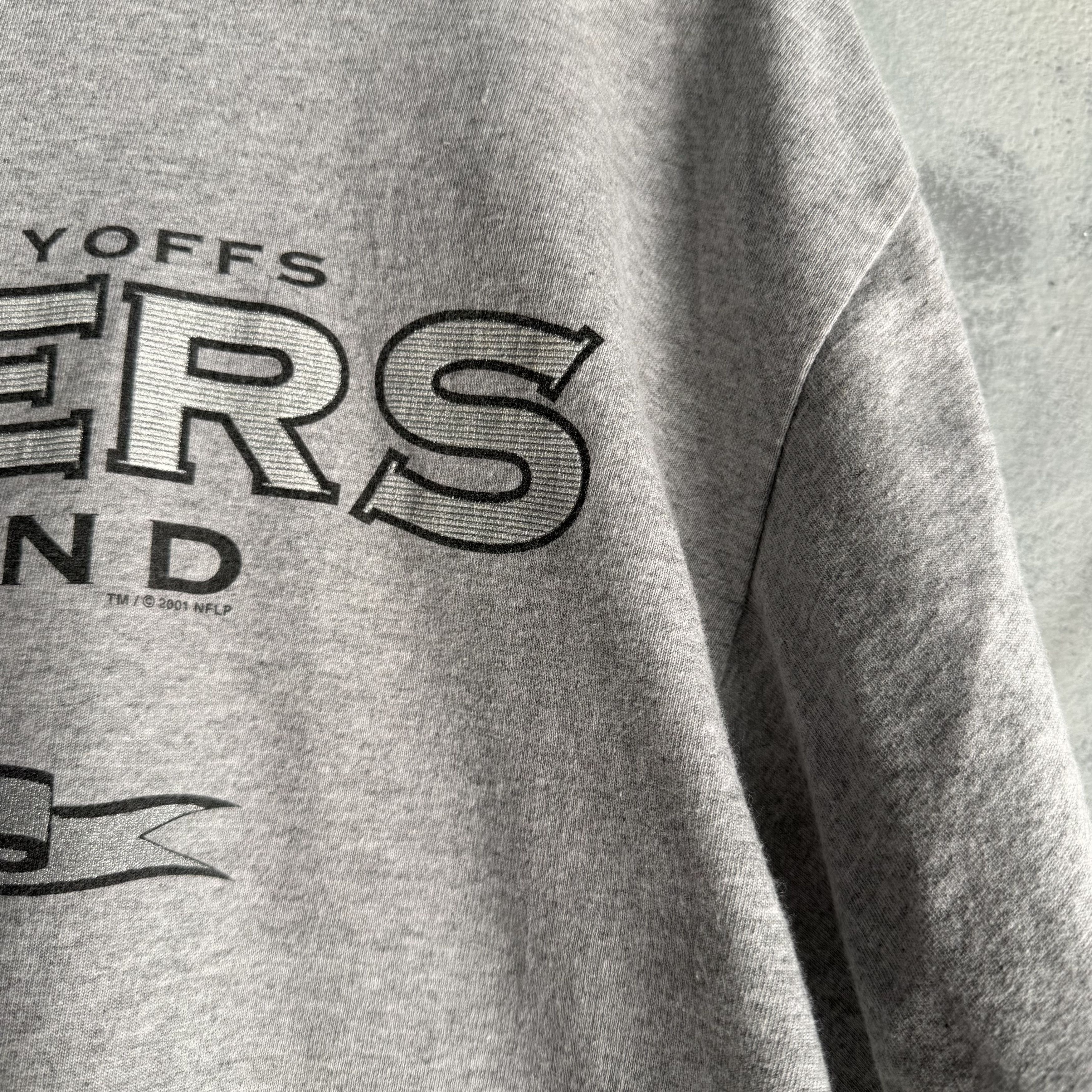 Lee Vtg Oakland Raiders T Shirt Gray Lee Sports Glitter Playoffs Size US L / EU 52-54 / 3 - 3 Thumbnail