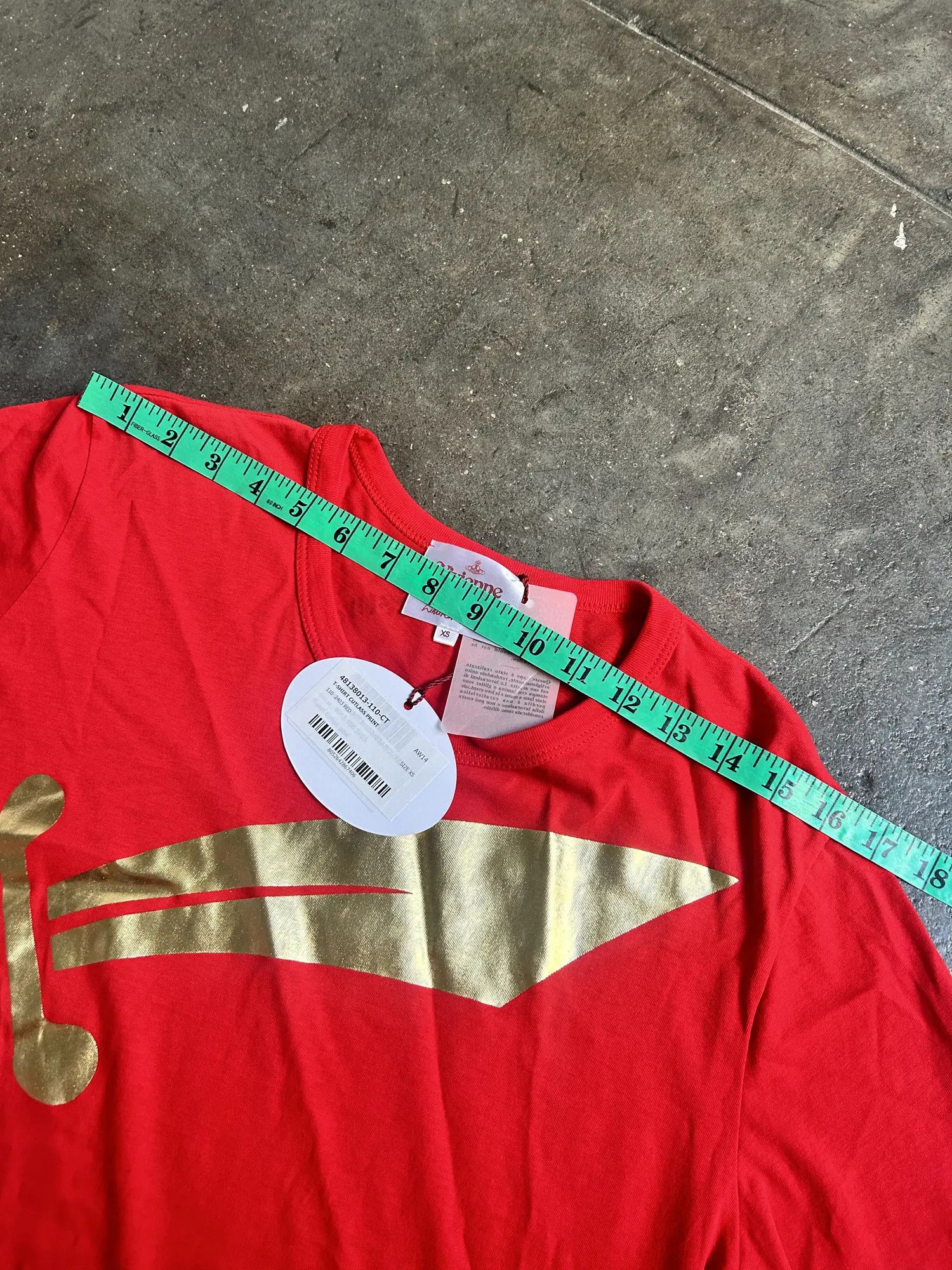 Vivienne Westwood 2015 Limited Edition Gold Reflective Saber T Shirt w/ Orb Size US S / EU 44-46 / 1 - 10 Thumbnail