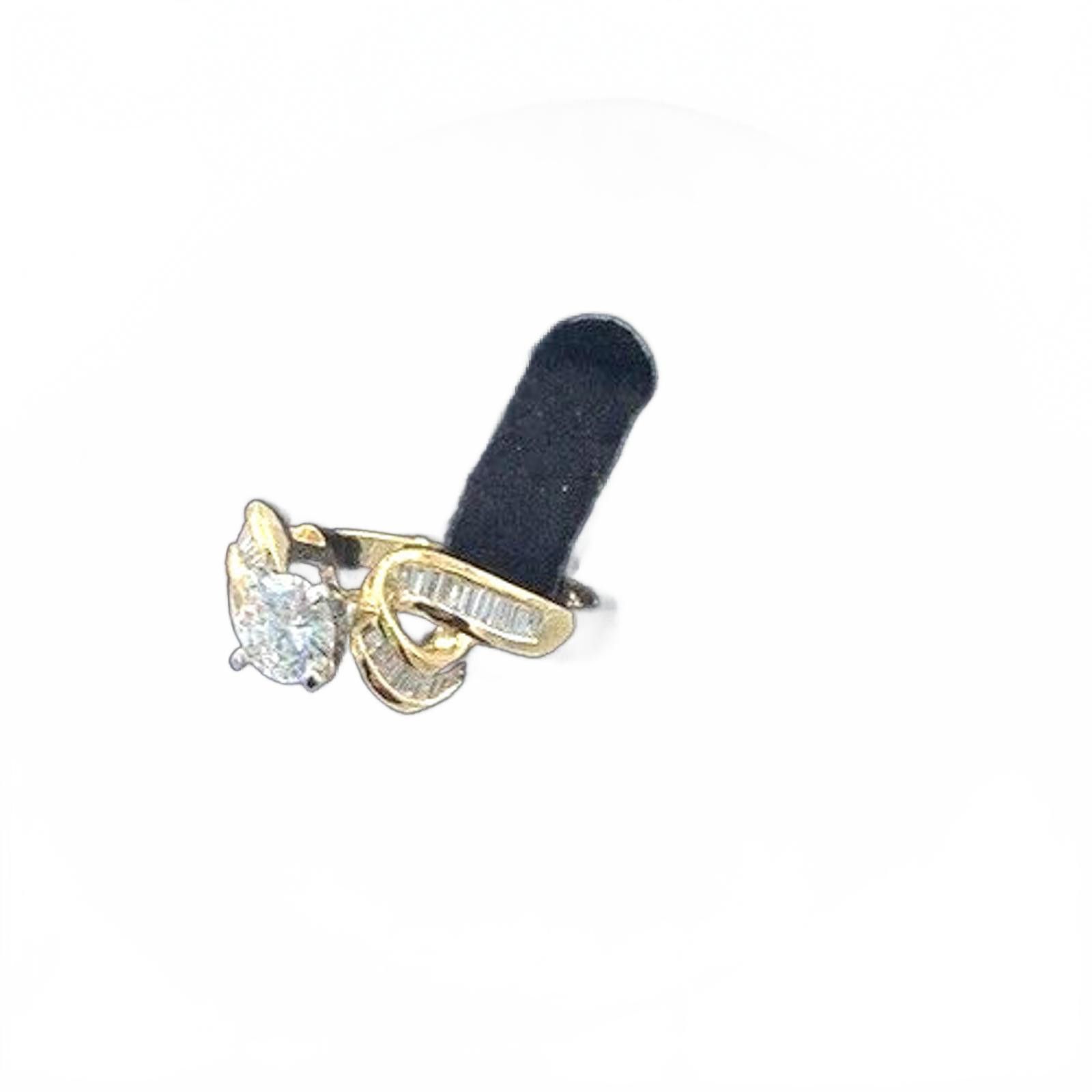 Other Over 1 carat TW 14K Yellow Gold VS2F Diamond Engagement Ring Size ONE SIZE - 9 Thumbnail