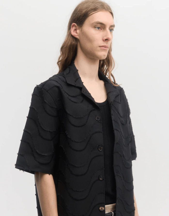 Other BNWT SS25 ECOLE DE PENSEE WAVE CUT JACQUARD SHIRT 50 Size US M / EU 48-50 / 2 - 11 Thumbnail