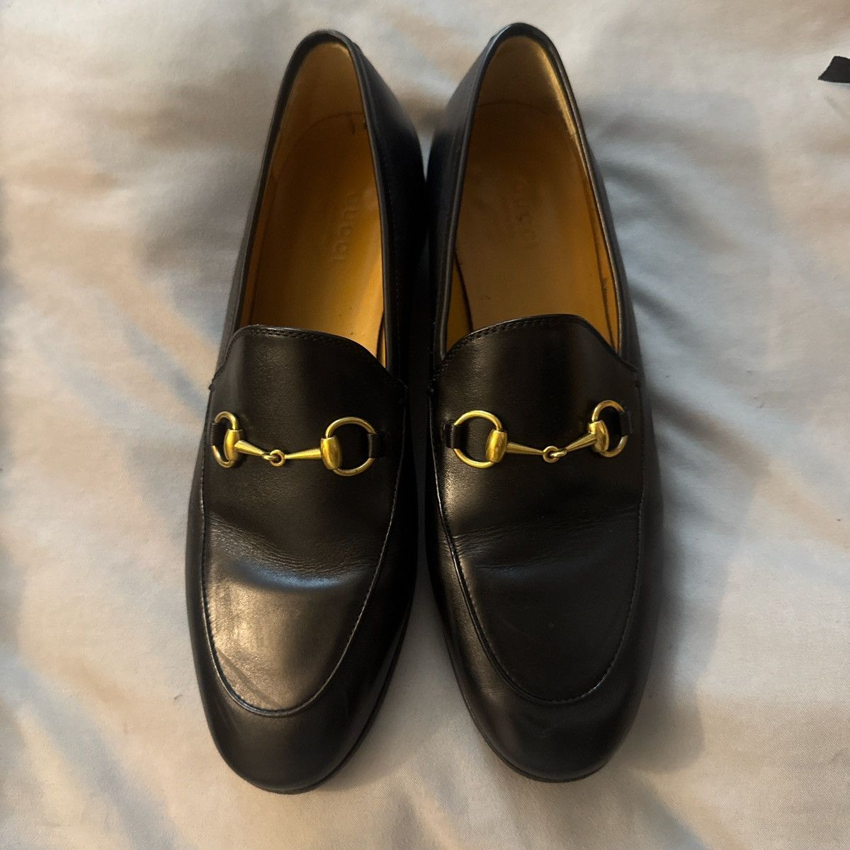 Gucci Gucci Women's Jordaan Horsebit Loafers Size US 5 / IT 35 - 1 Thumbnail