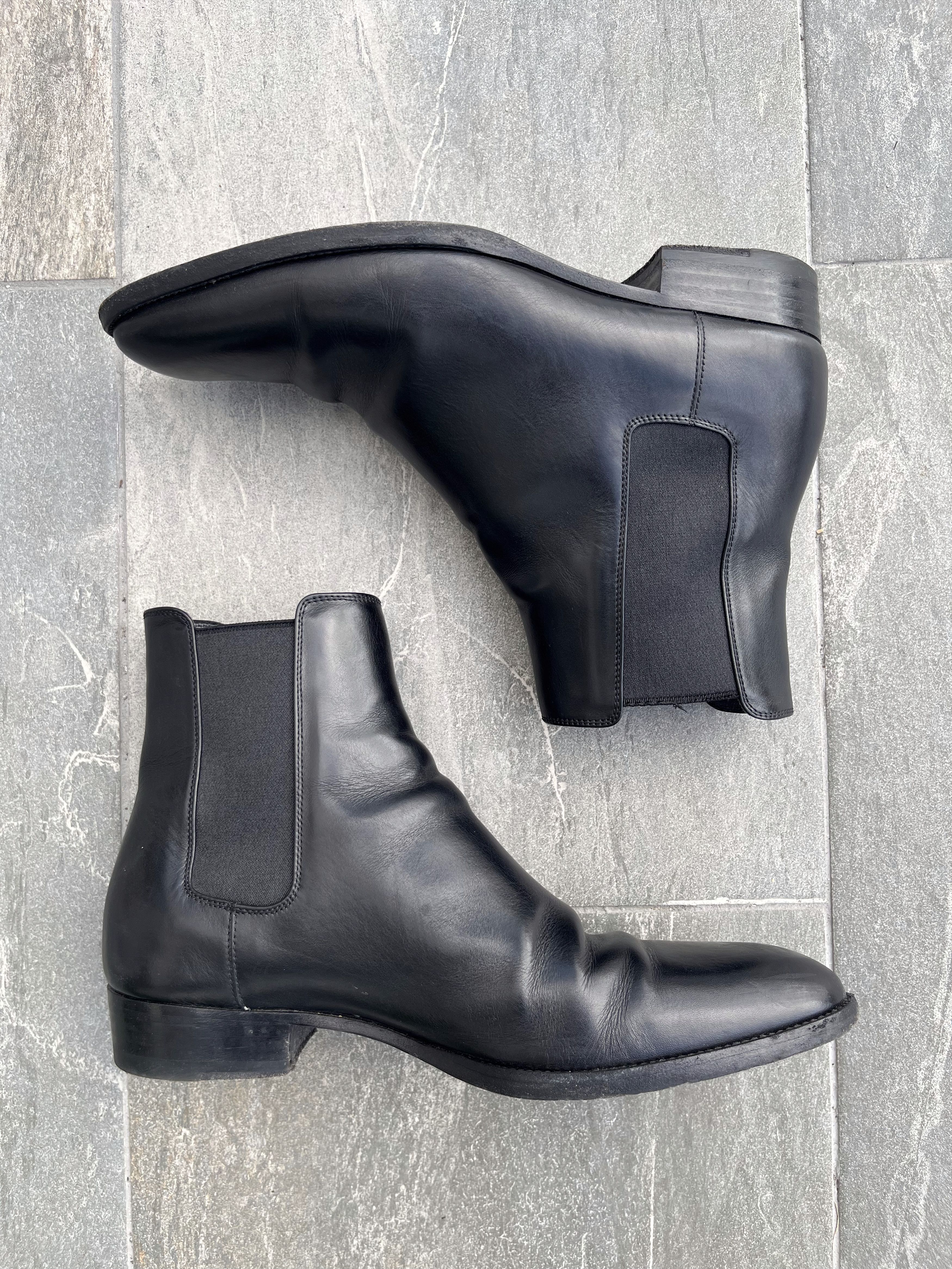 Saint Laurent Paris Saint Laurent Paris Black Leather Chelsea Boots Size US 7 / EU 40 - 2 Thumbnail