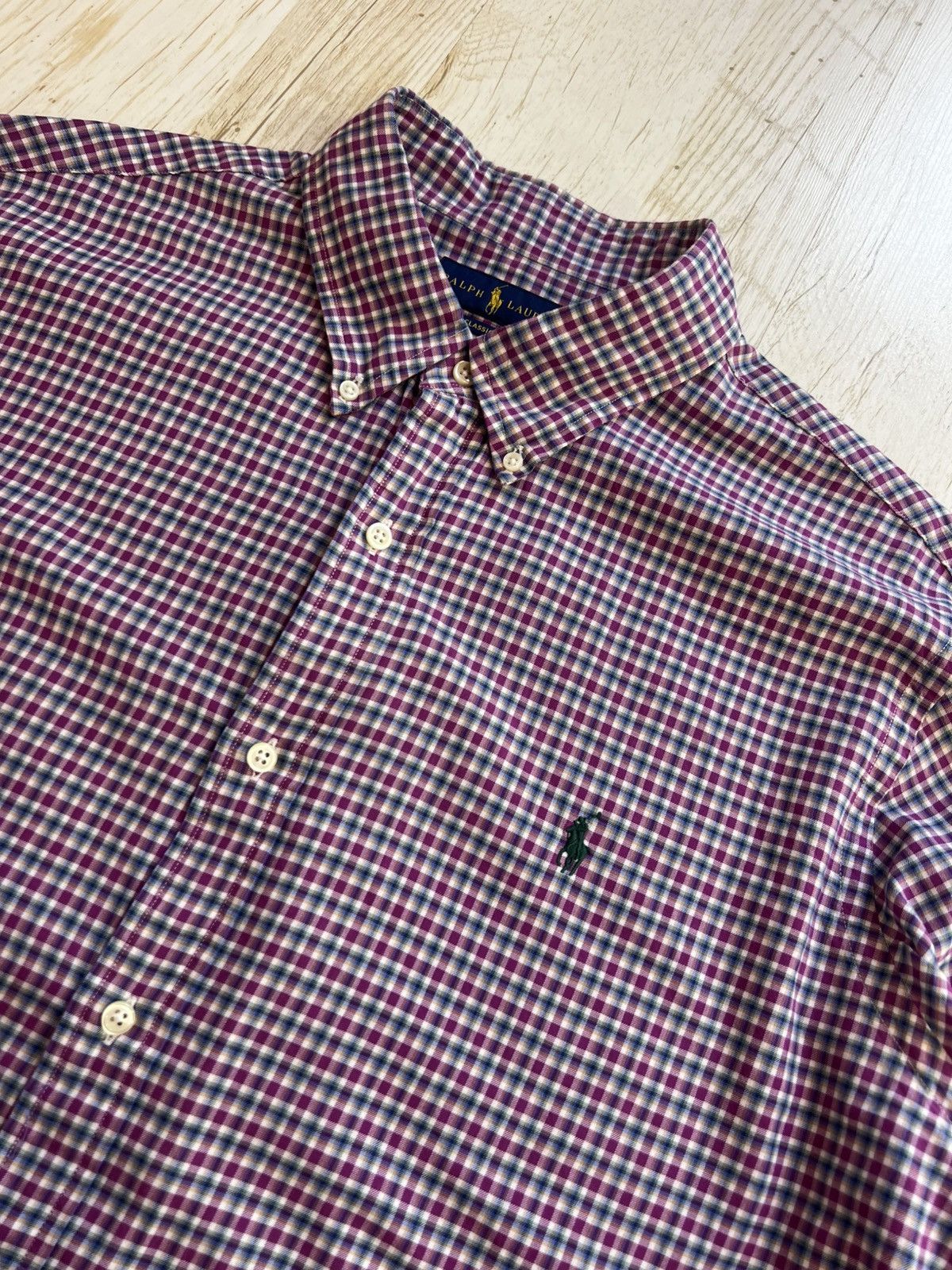 Ralph Lauren Ralph Lauren Classic Fit Plaid Shirt XL Purple Blue Green Size US XL / EU 56 / 4 - 1 Thumbnail