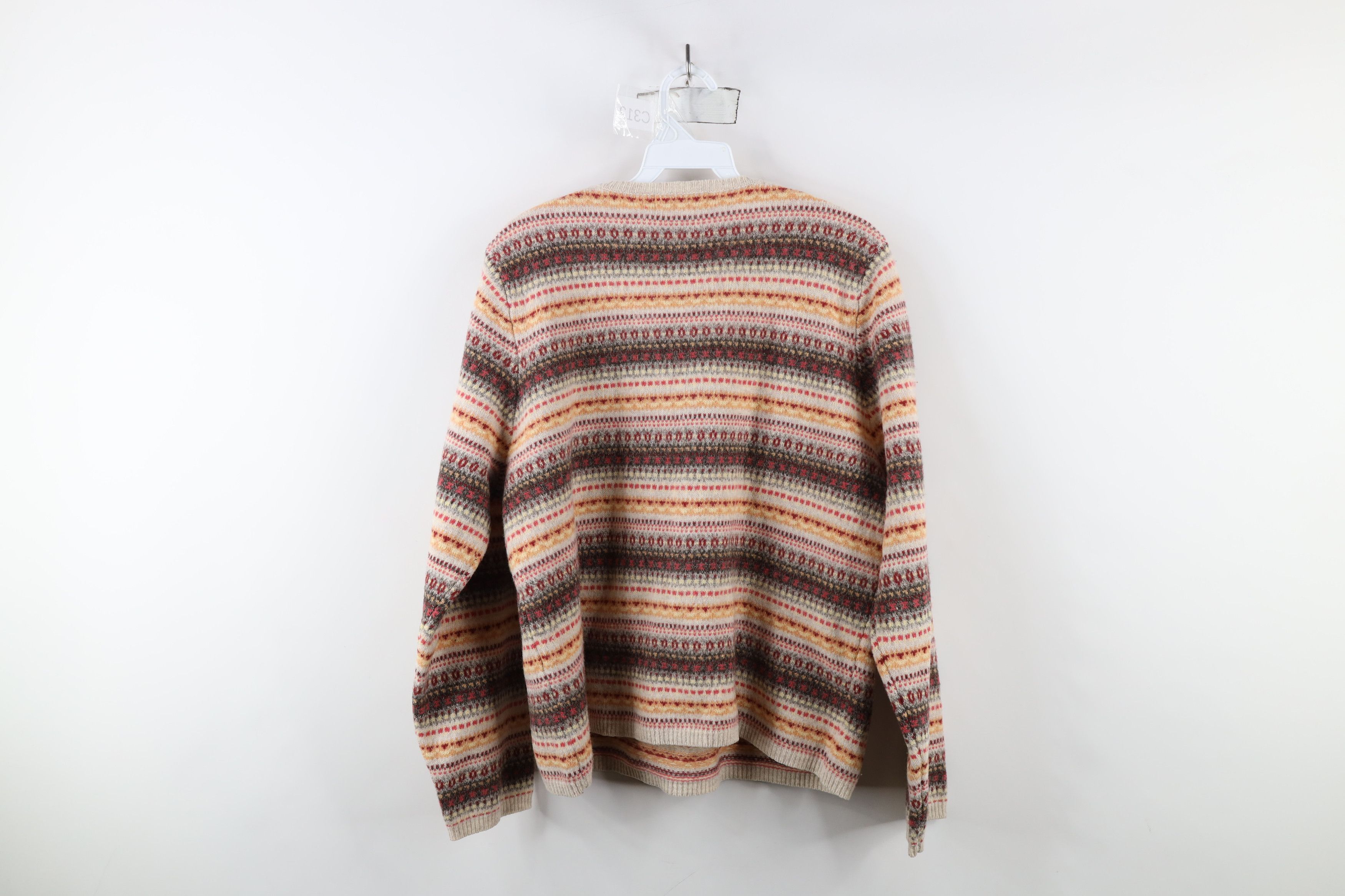 Eddie Bauer × Vintage Vintage 90s Eddie Bauer Lambswool Knit Fair Isle Sweater Size L / US 10 / IT 46 - 7 Thumbnail