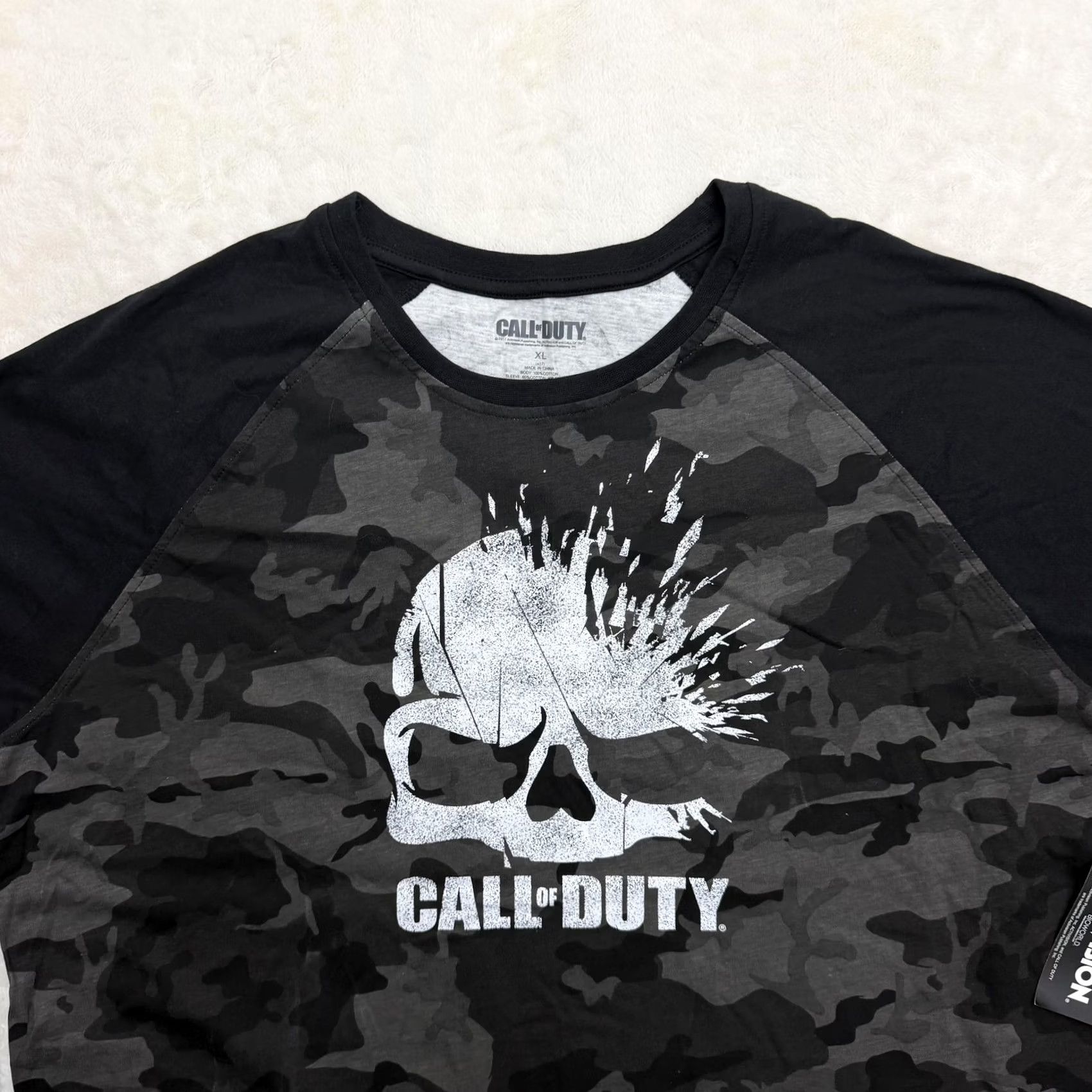 Vintage VINTAGE Call of Duty Skull Camo Shirt Mens XL Gray Black Long Sleeve Graphic Tee Size US XL / EU 56 / 4 - 2 Thumbnail