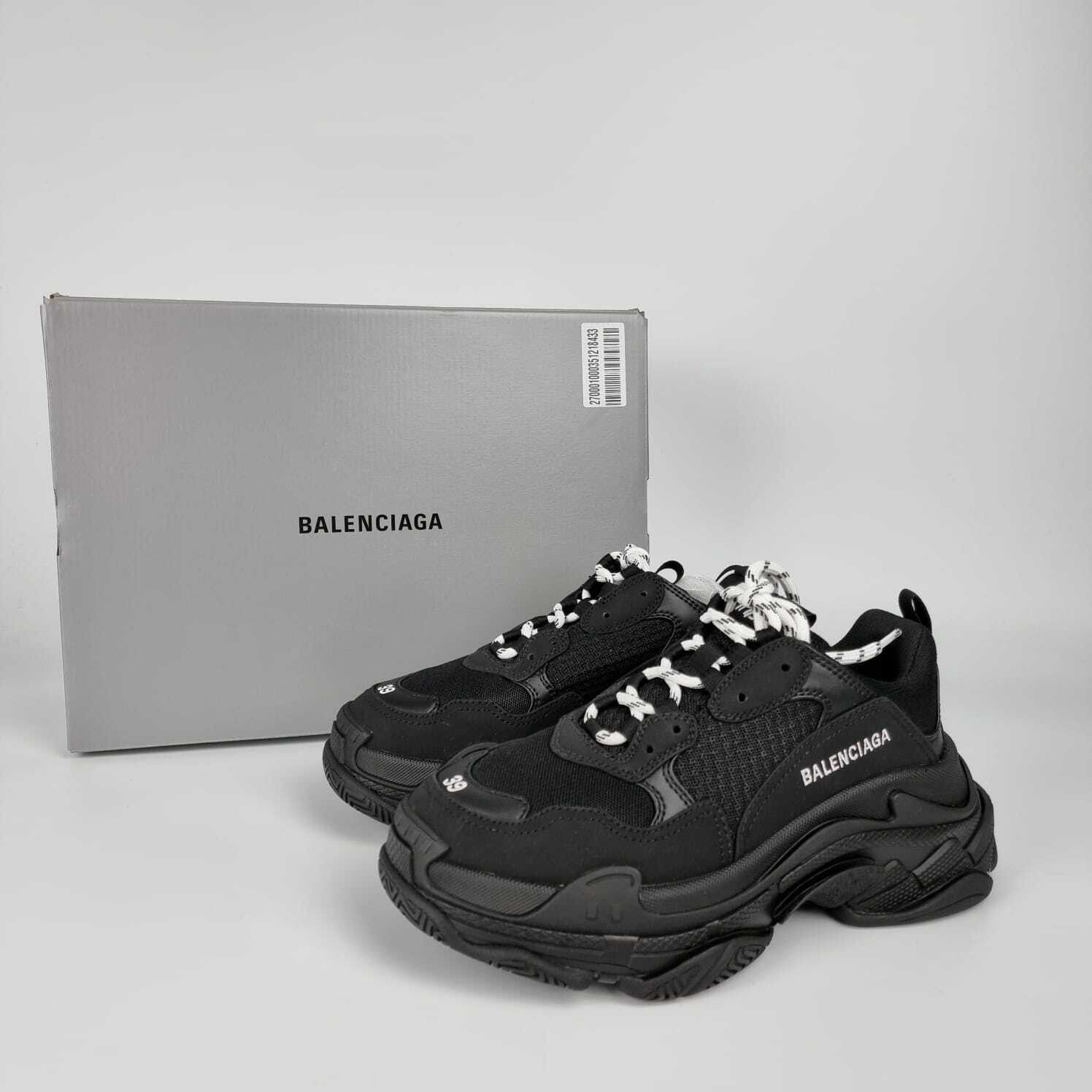 Balenciaga Triple S Women's Black Sneakers New