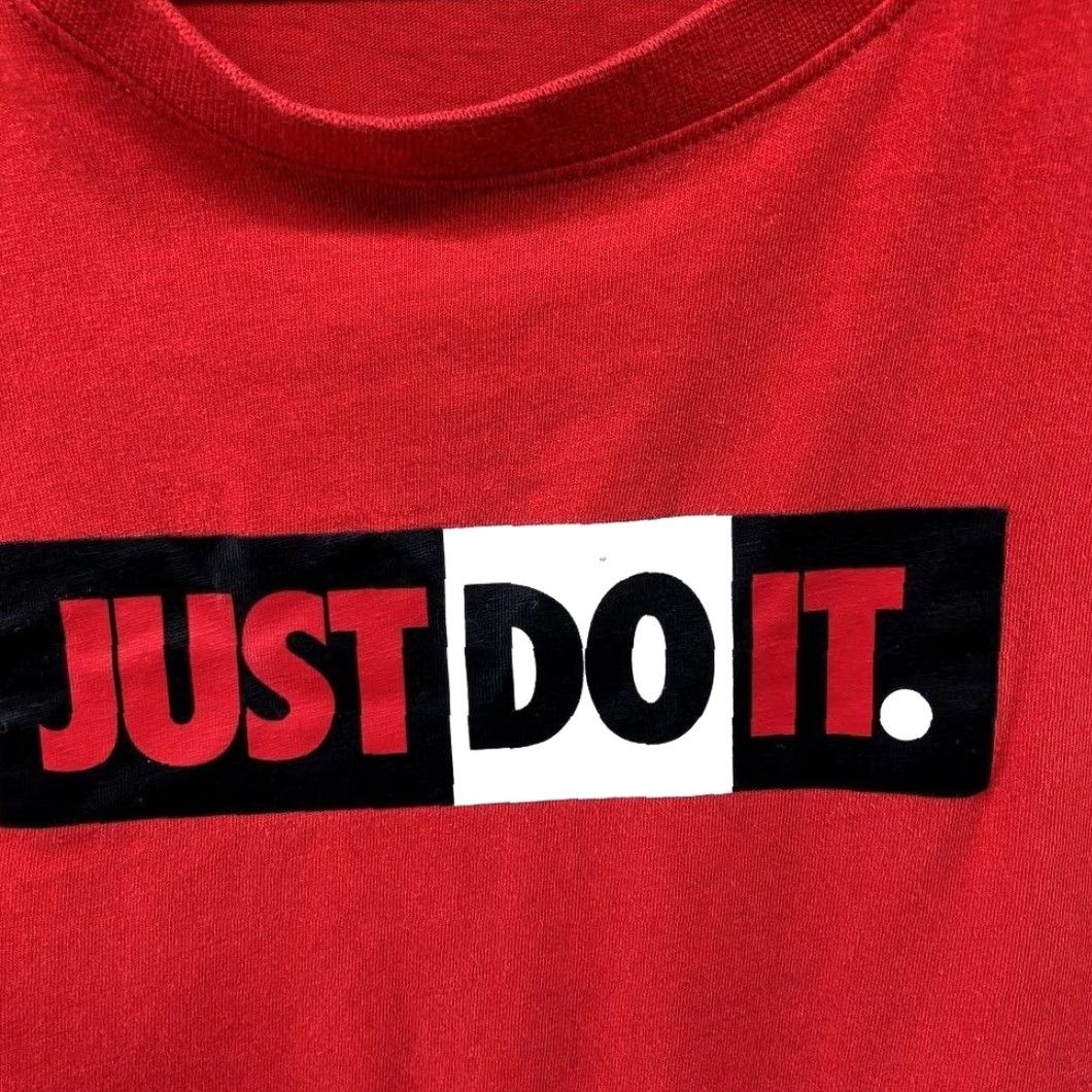Nike VINTAGE Nike Just Do It Mens XXL Red Graphic T Shirt Tee Crewneck Short Sleeve Cotton Size US XXL / EU 58 / 5 - 5 Thumbnail