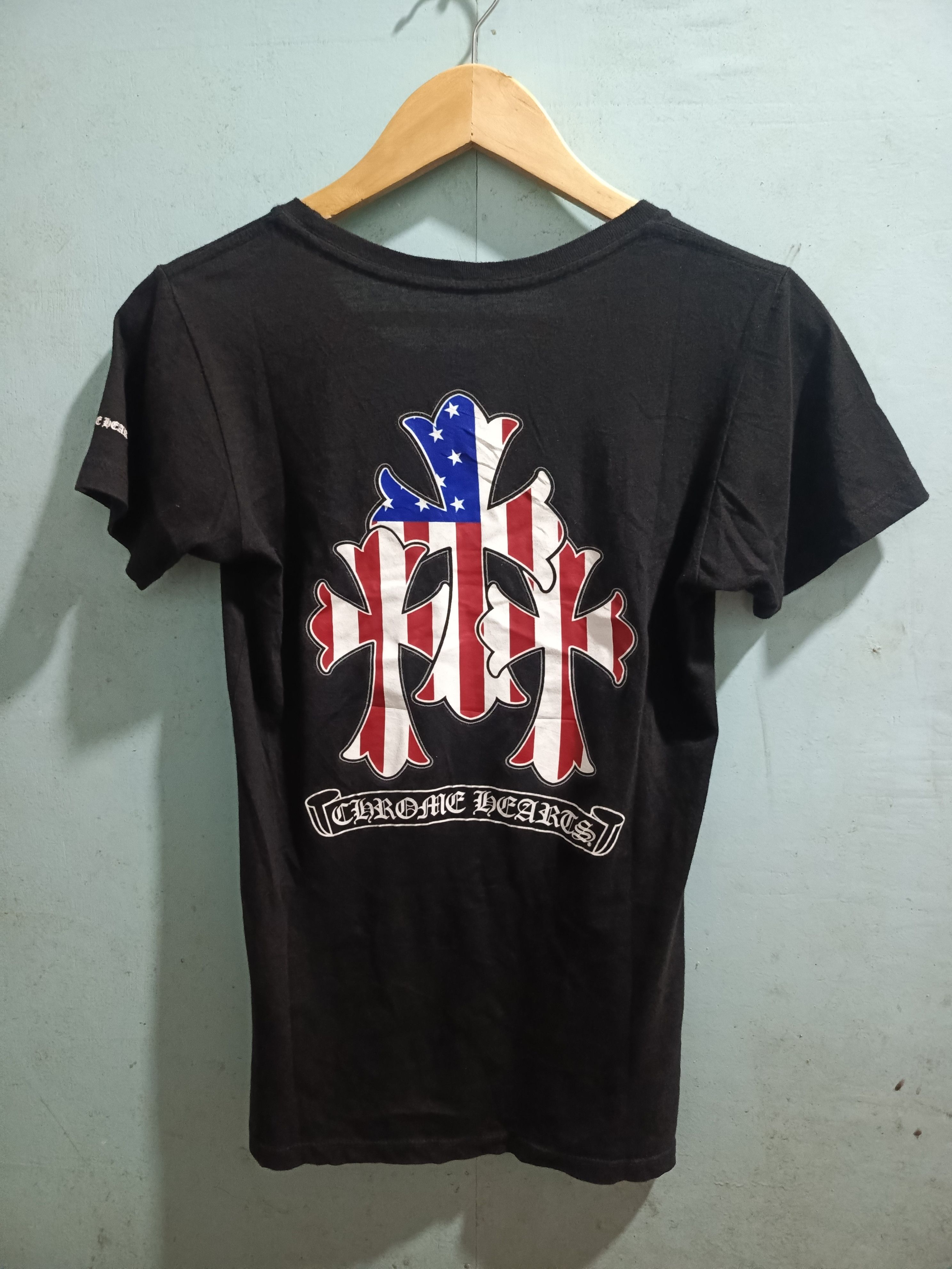 Chrome Hearts American Flag T Shirt Black | Grailed