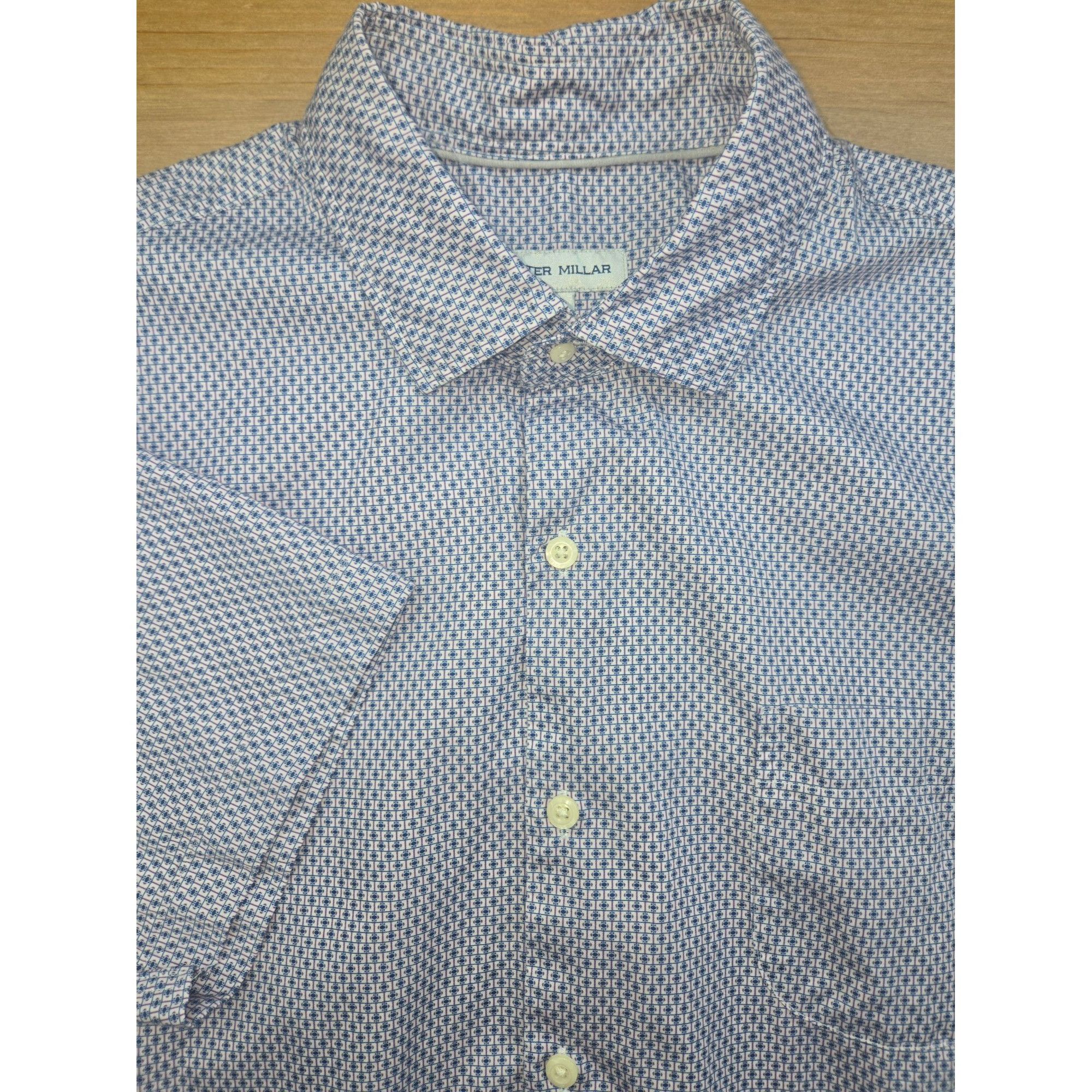 Peter Millar Peter Millar Men's Large Shirt 100% Cotton Purple Pattern Sh Size US L / EU 52-54 / 3 - 3 Thumbnail