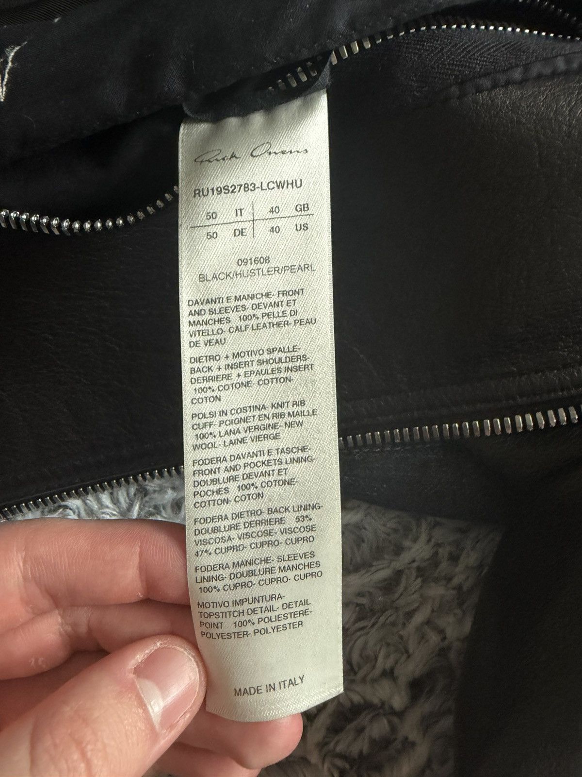 Rick Owens Rick Owens S/S 19 “Babel” Leather & Denim Bomber Jacket Size US M / EU 48-50 / 2 - 5 Thumbnail