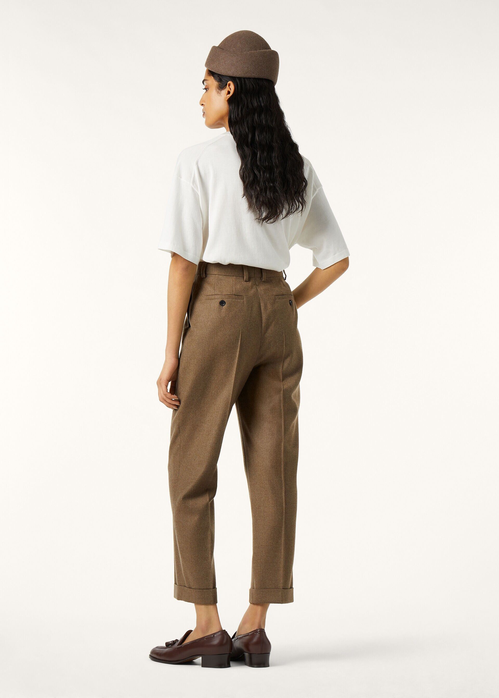Loro Piana os11x0426 FAQ6317 Louis Pant in Mocha Glow Size 25" / US 0 / IT 36 - 5 Thumbnail