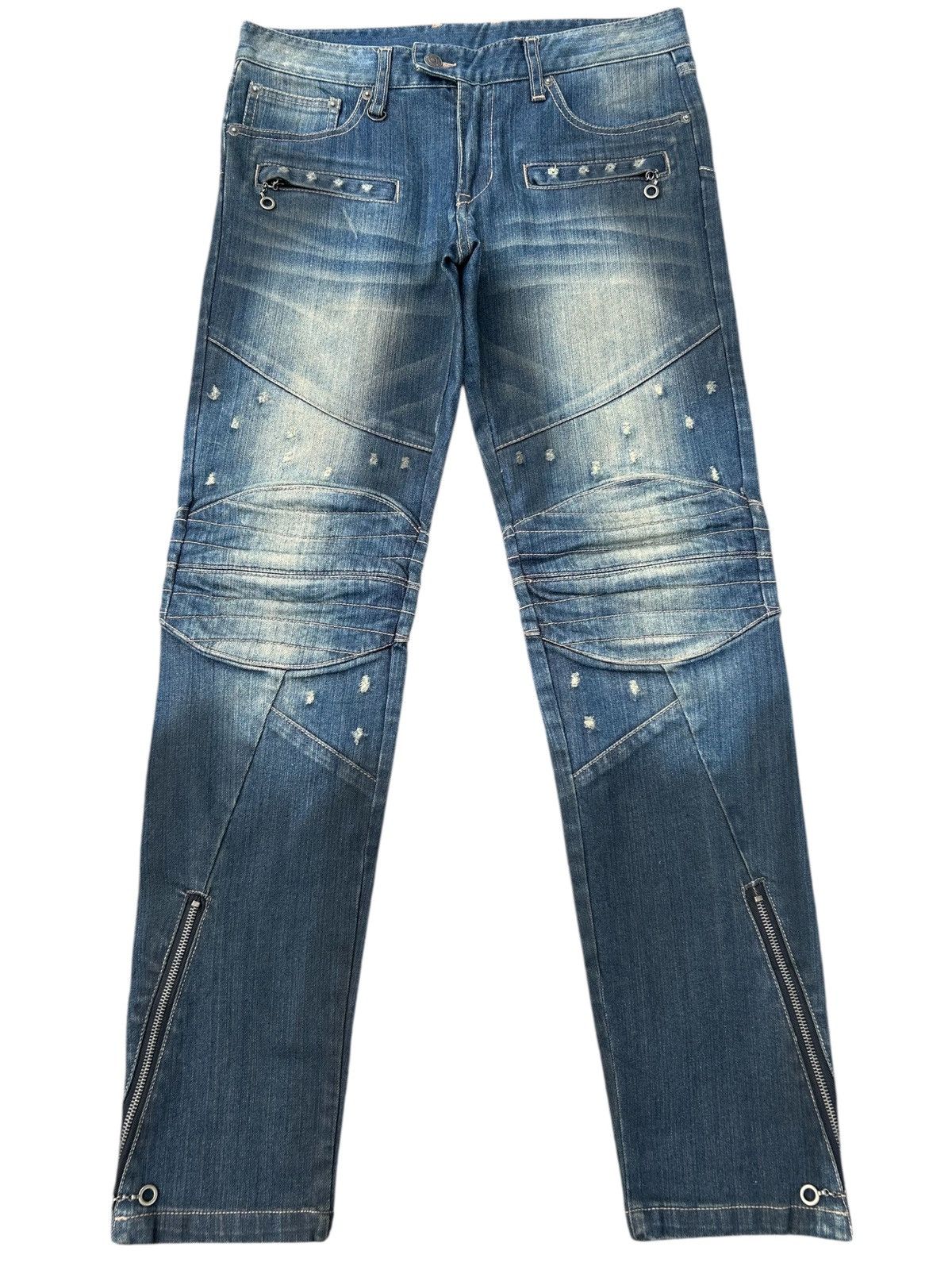 Kapital PPFM Japanese Punk Bondage Style Denim Jeans Size US 32 / EU 48 - 1 Thumbnail